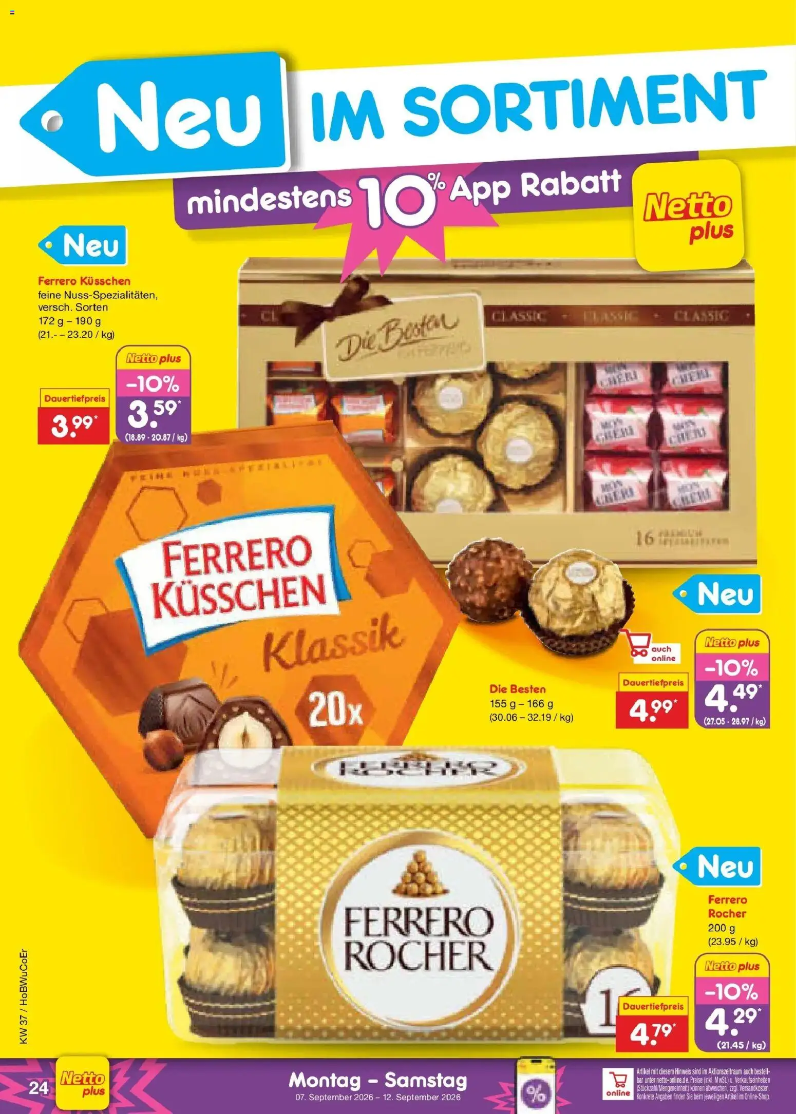 Vorschau von dem Prospekt des Geschäftes Netto Marken-Discount, gültig ab dem 07.09.2026 - Ferrero rocher