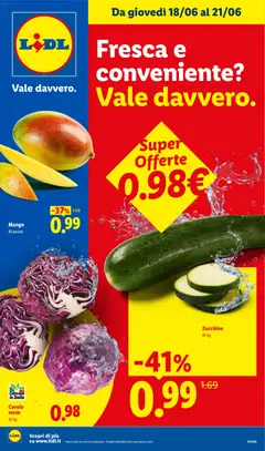 Anteprima dell'opuscolo Lidl volantino Fresca e conveniente dal negozio Lidl valido da 18/06/2026