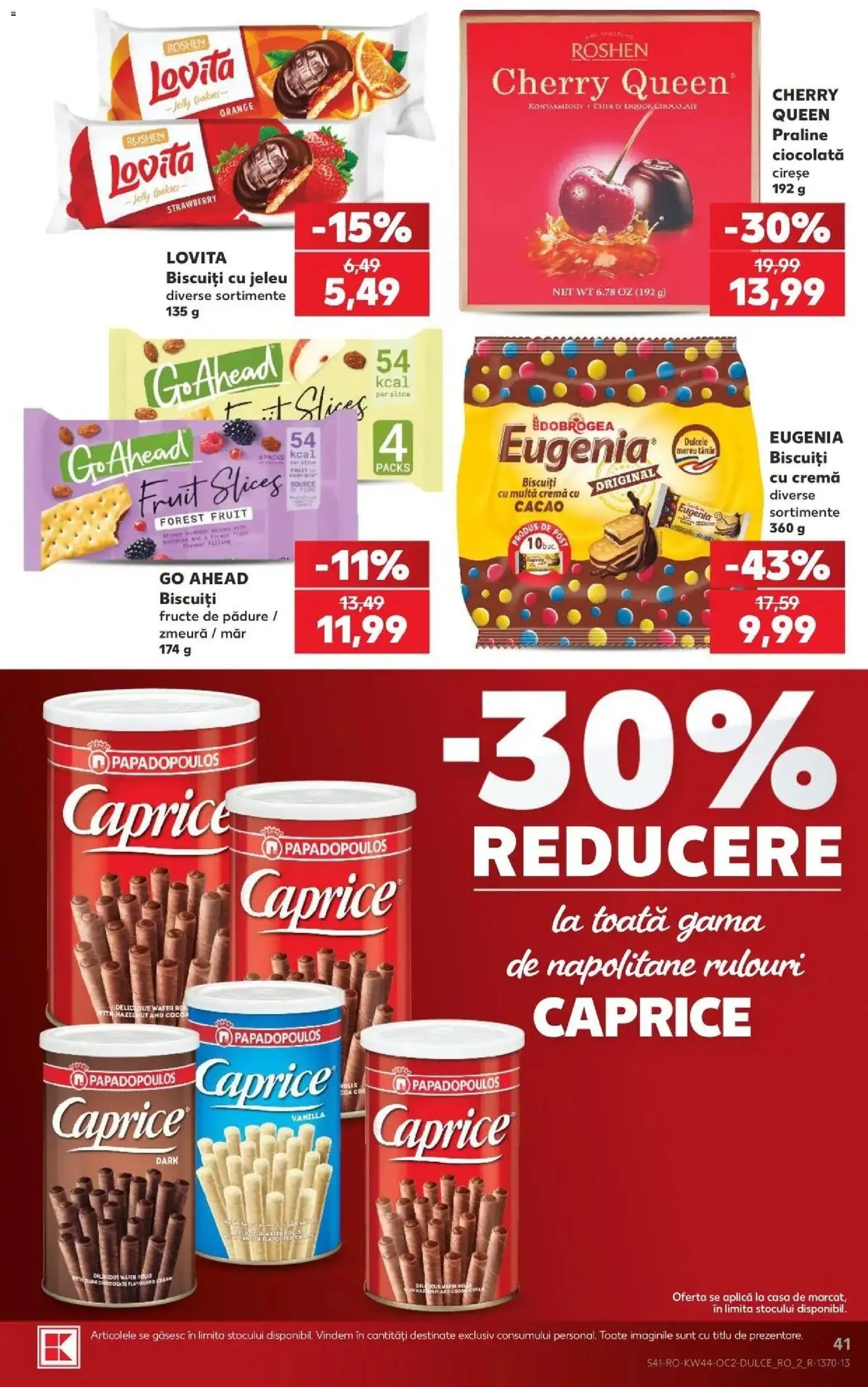 Previzualizarea de cataloage: Kaufland Kaufland Codlea valabil de la 28.10.2026 - Ciocolată, Fructe, Biscuiți, Cacao, Fructe de pădure, Napolitane, Praline, Cireșe