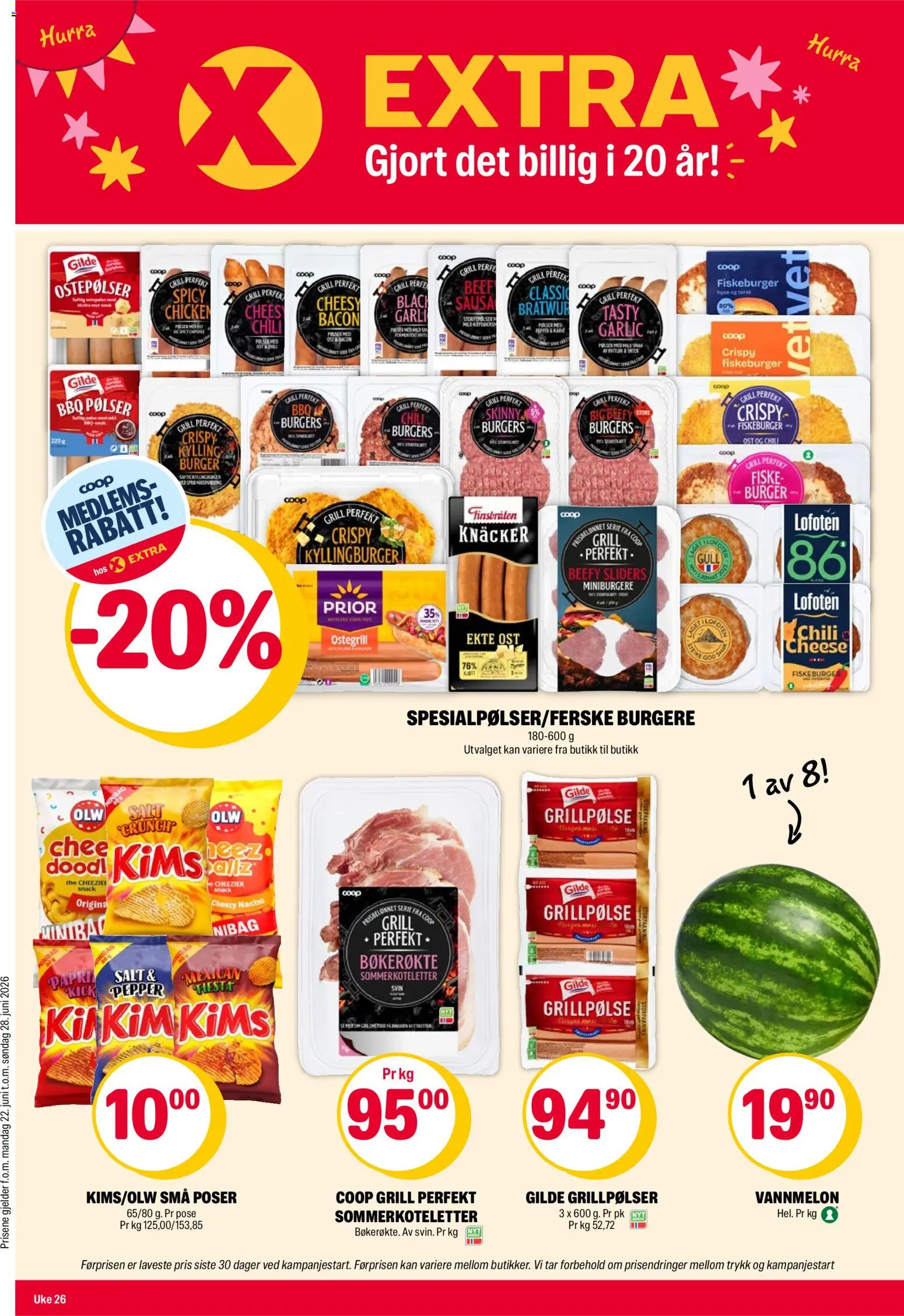 Forhåndsvis Coop Extra kundeavis fra butikk Coop Extra gyldig fra 22/06/2026