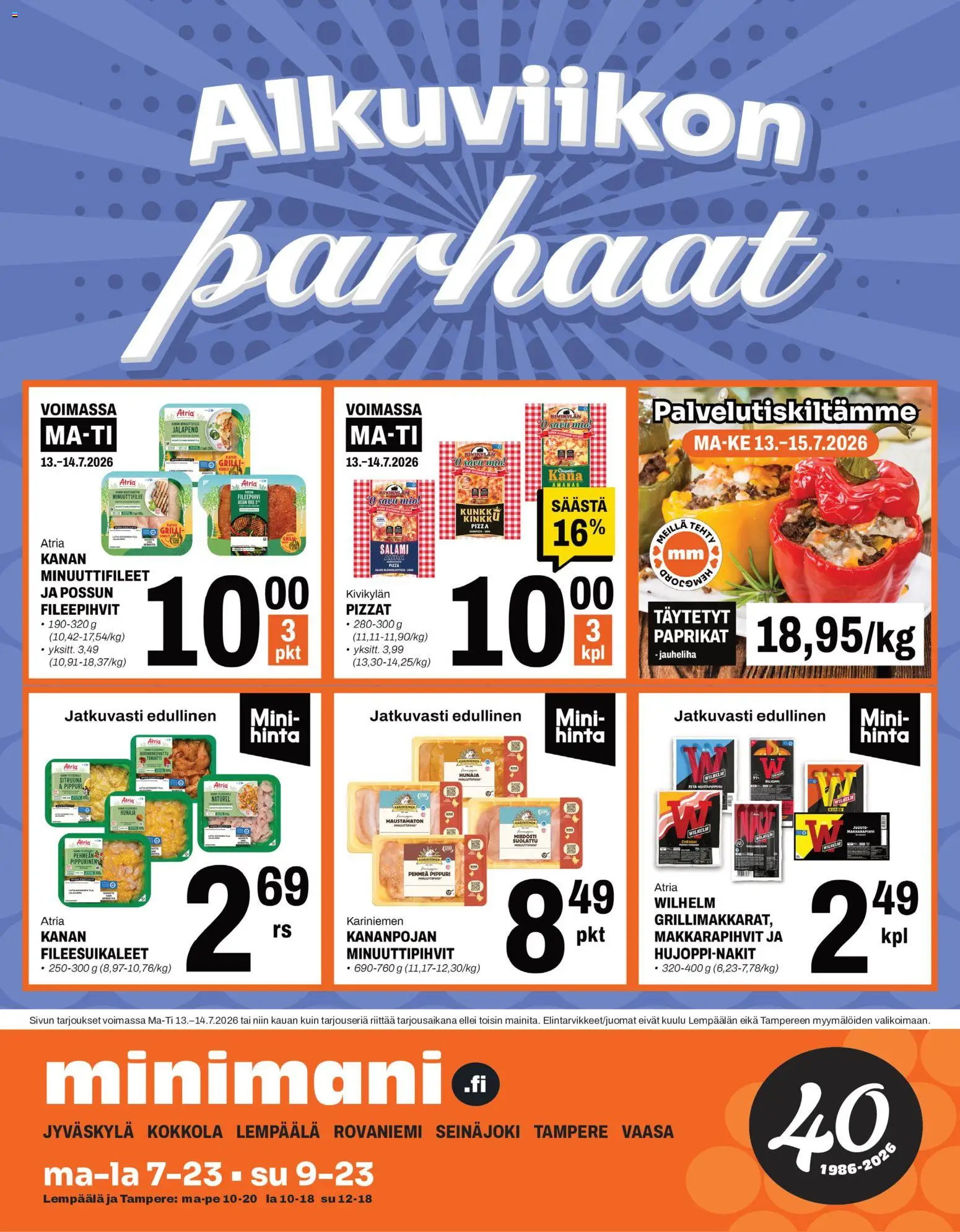 Kaupan Minimani Minimani tarjoukset esikatselu, voimassa 13/07/2026