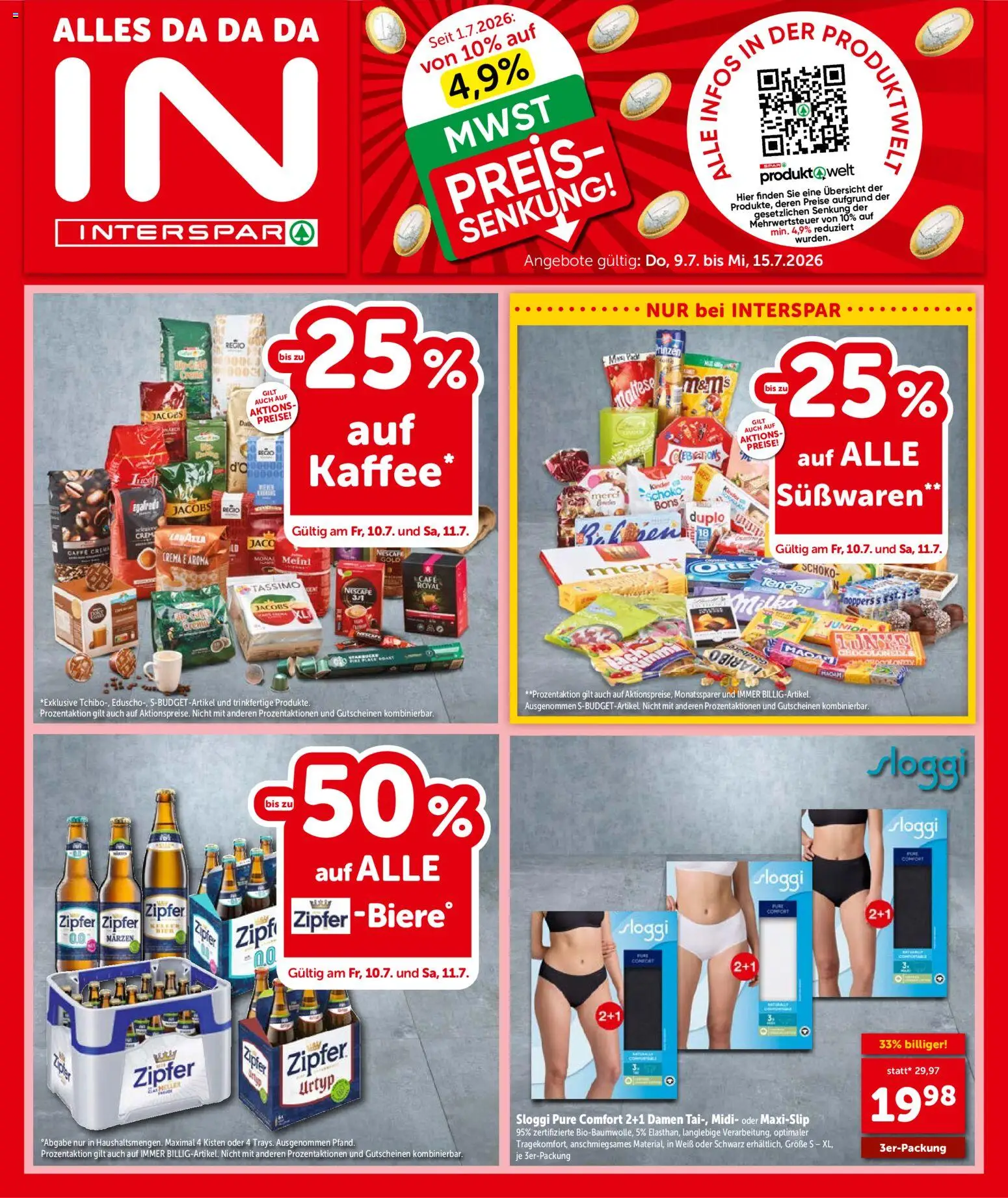 Vorschau der Angebote: Interspar Interspar Flugblatt - Tirol gültig ab 09.07.2026 - Süßwaren