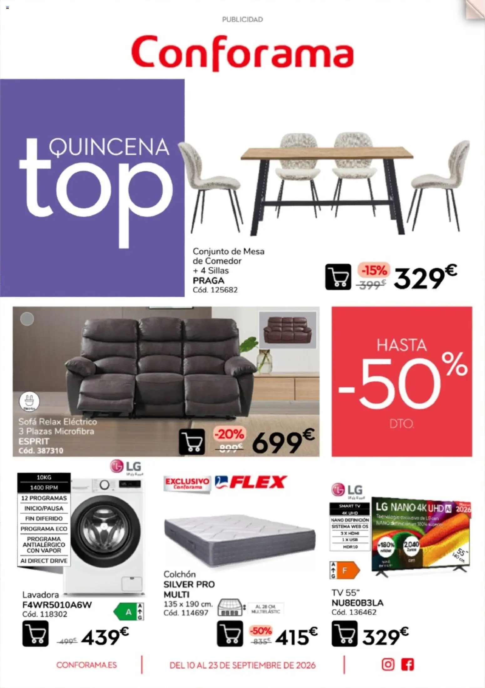 Vista previa del folleto de la tienda Conforama válido desde el 10/09/2026 