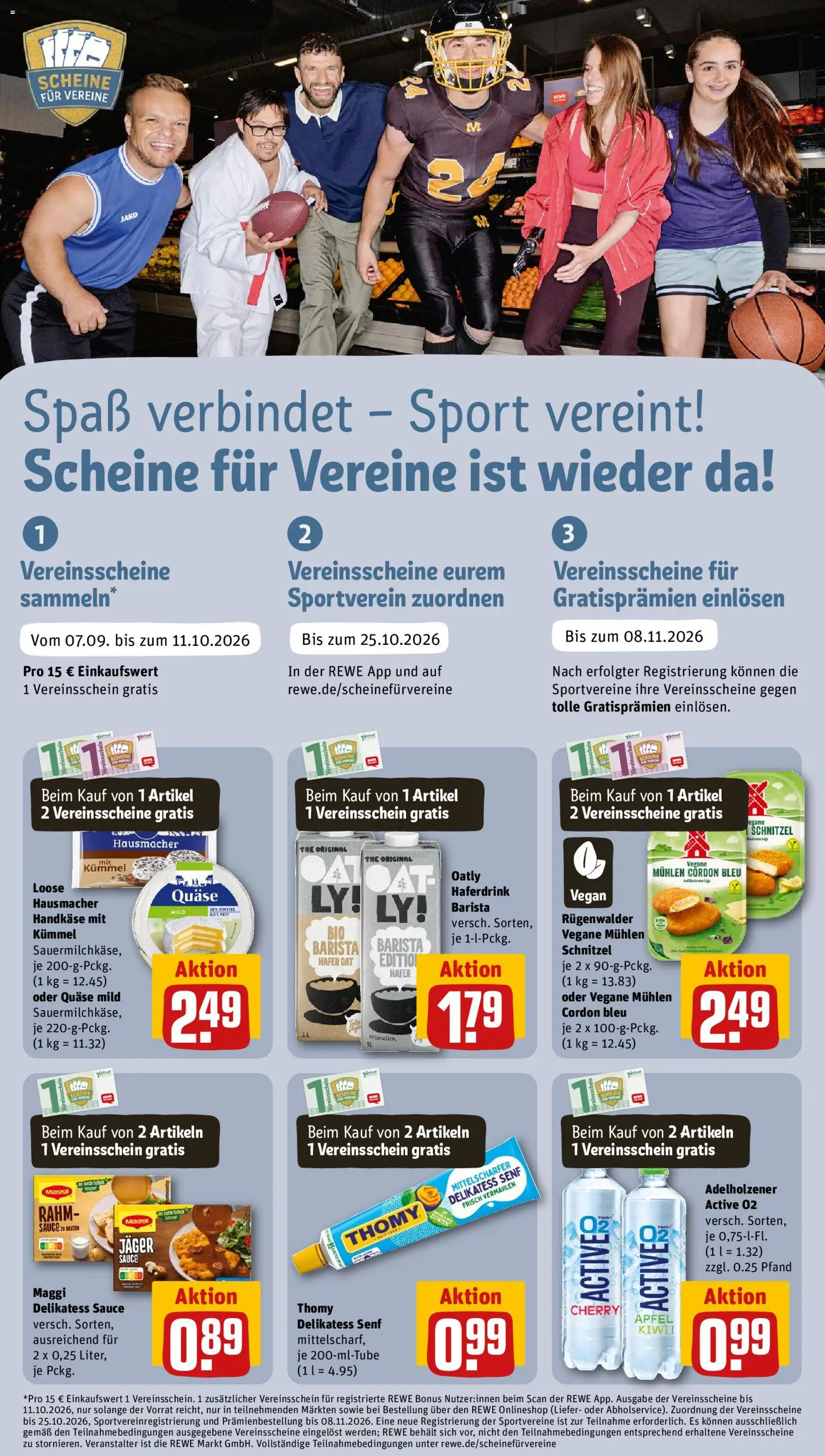 Vorschau von dem Prospekt des Geschäftes Rewe, gültig ab dem 07.09.2026 - Schnitzel, Äpfel, Maggi, Oatly, Adelholzener, Haferdrink