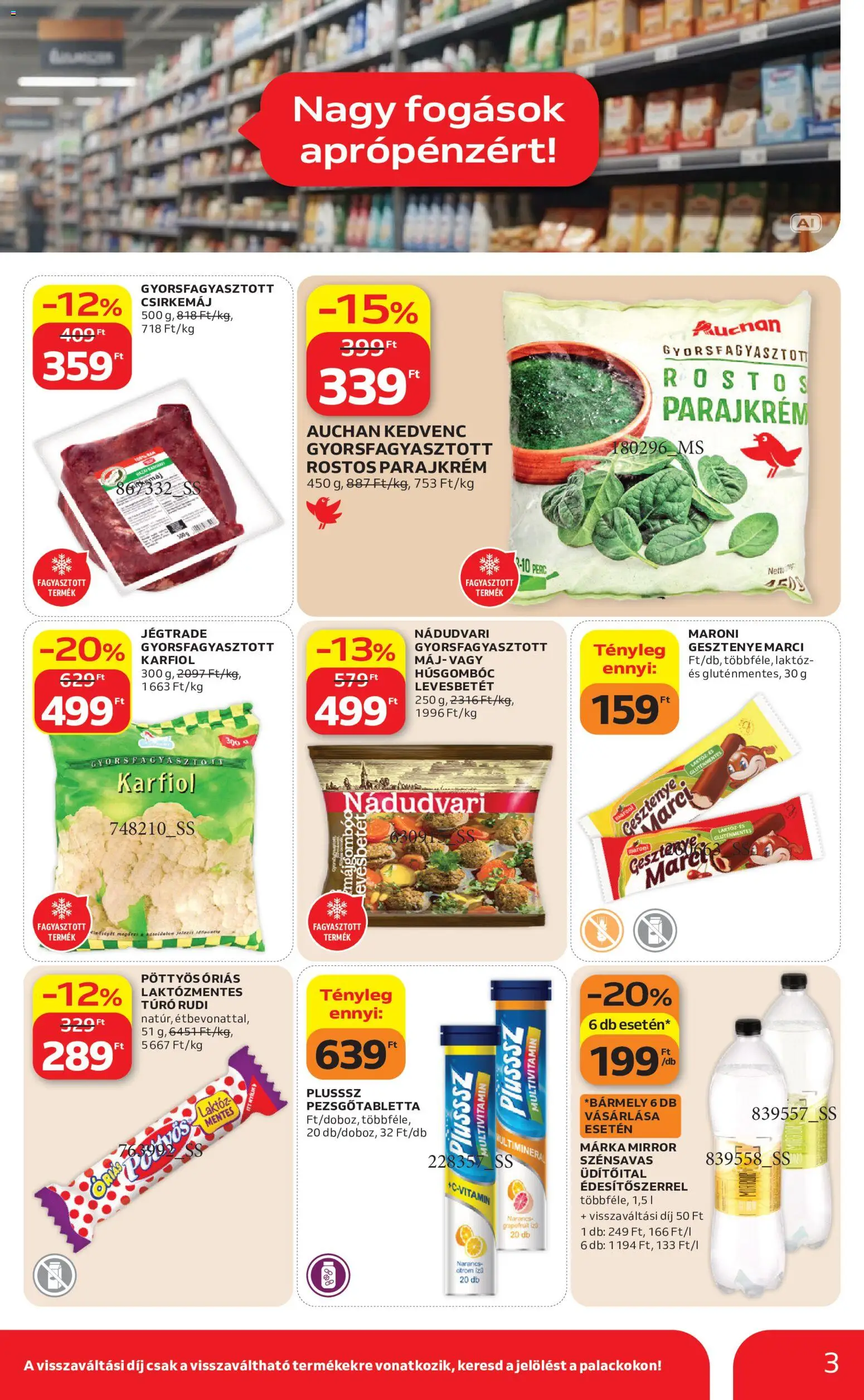 Auchan - Auchan Filléres ajánlatok megtekintése, amely érvényes 2026.10.29.-től - Gluténmentes, Túró rudi, Karfiol, Túró, Grapefruit, Laktózmentes, Levesbetét, Laktózmentes túró