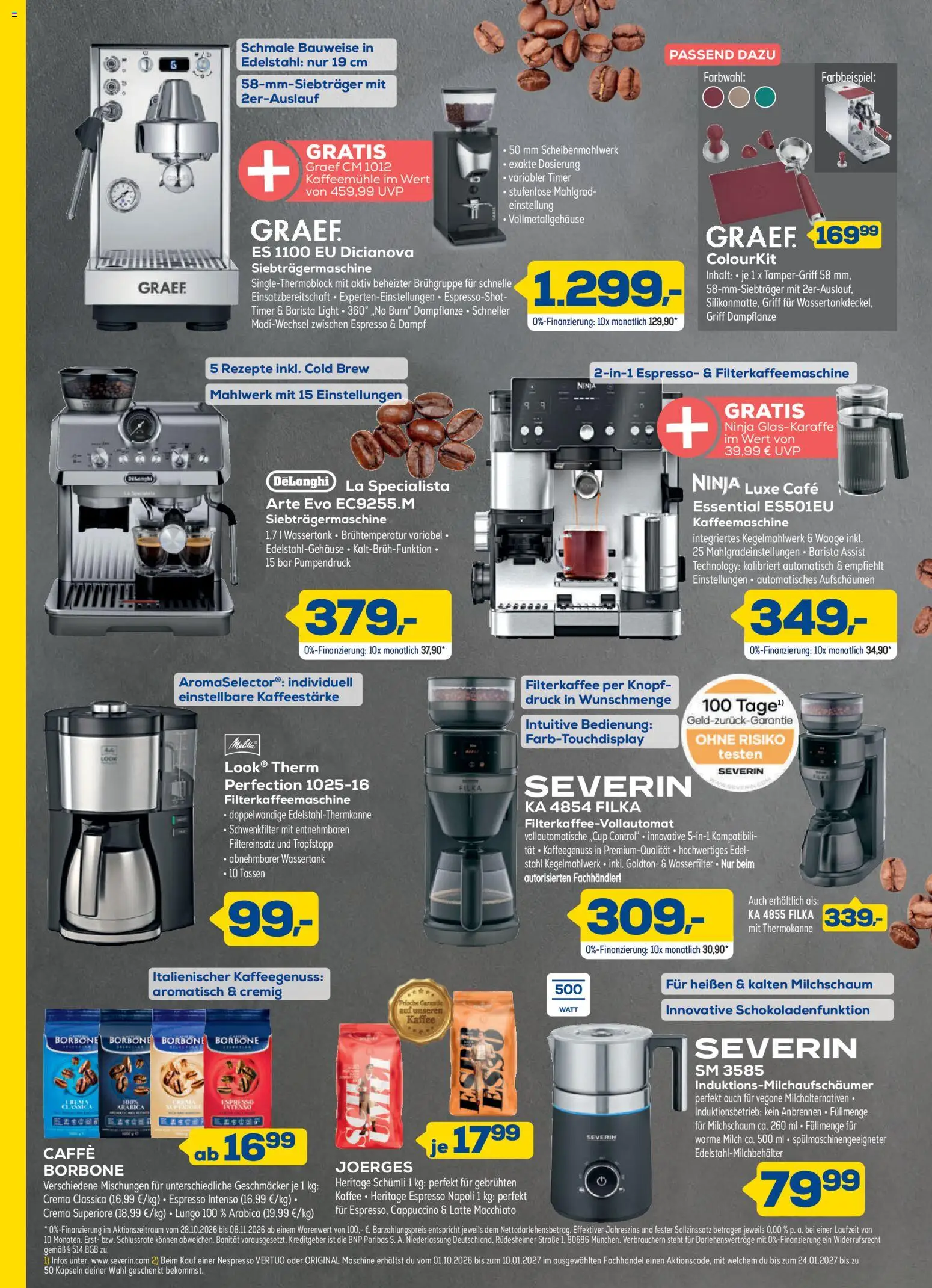 Vorschau von dem Prospekt des Geschäftes Euronics, gültig ab dem 28.10.2026 - Kaffee, Kaffeemaschine, Milch, Kaffeemühle, Filterkaffeemaschine