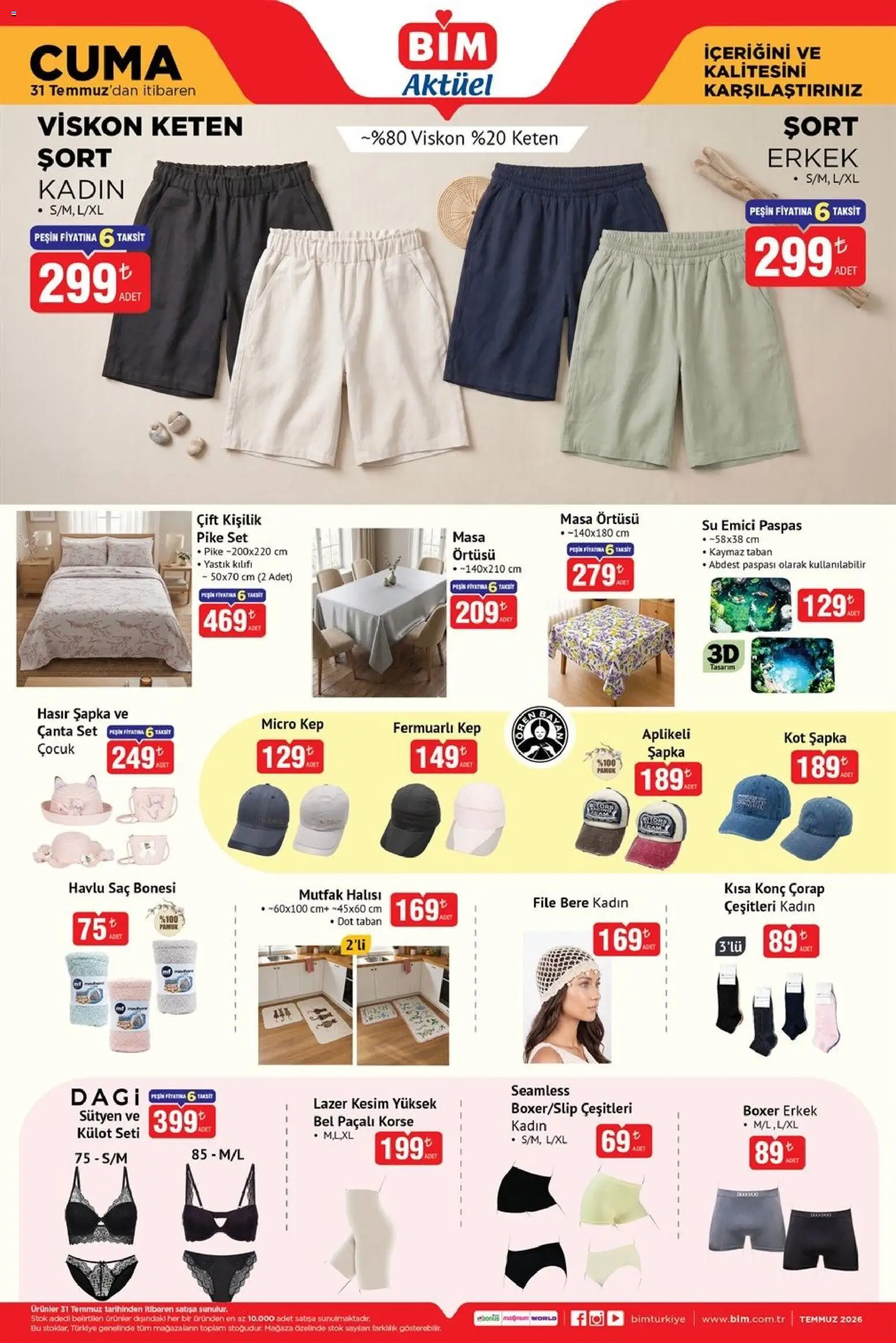 BİM BİM - Katalog Cuma 31.07.2026 - Broşürünün önizlemesi