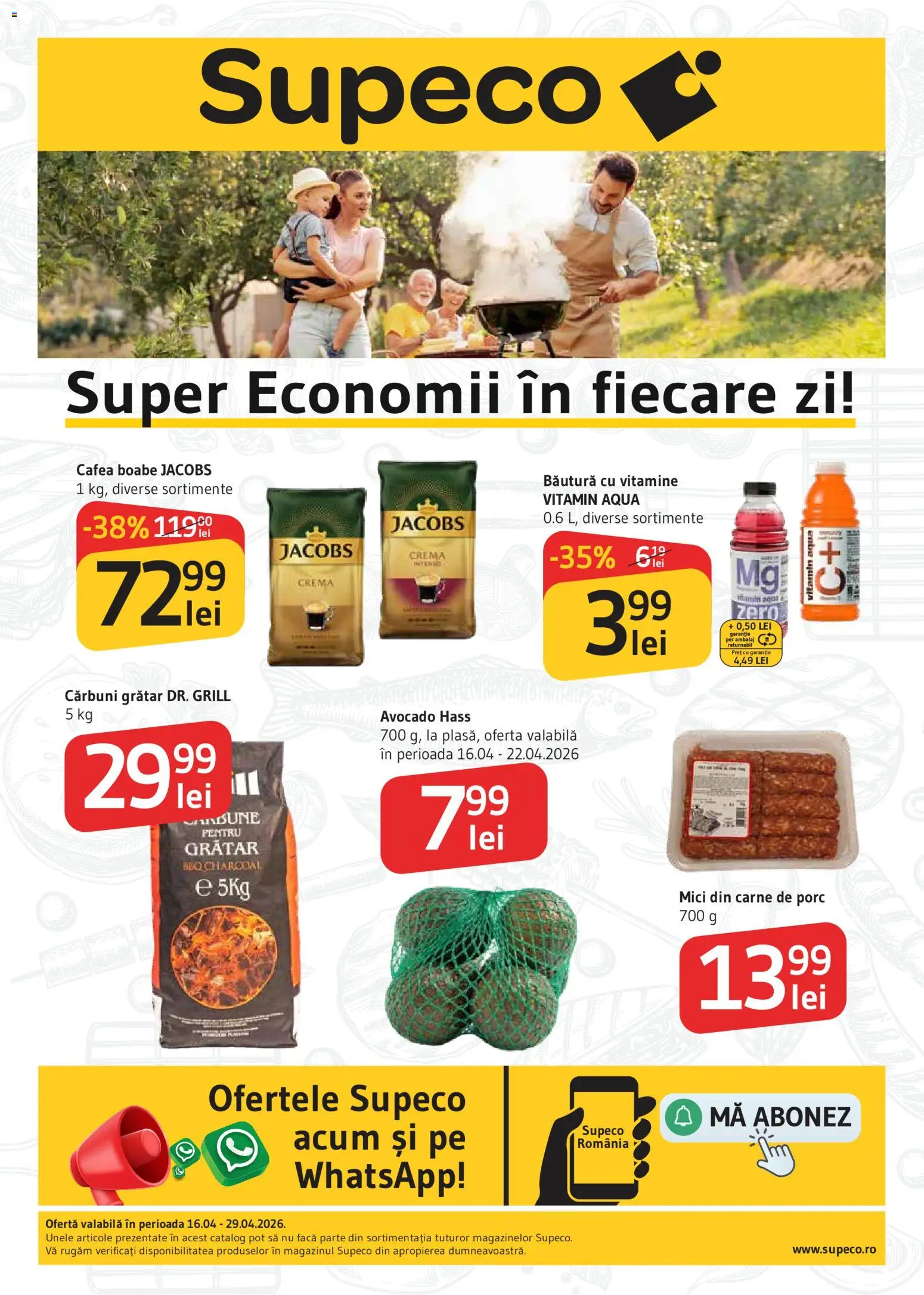 Previzualizarea de cataloage: Supeco Supeco Catalog valabil de la 16.04.2026 - Cafea, Grătar, Mici, Avocado, Grill, Cremă, Carne De Porc, Aqua