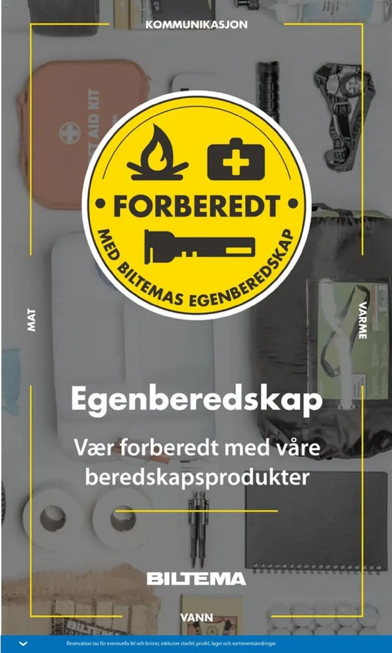 Forhåndsvis Biltema kundeavis Egenberedskap - National fra butikk Biltema gyldig fra 21/09/2026 - Vann