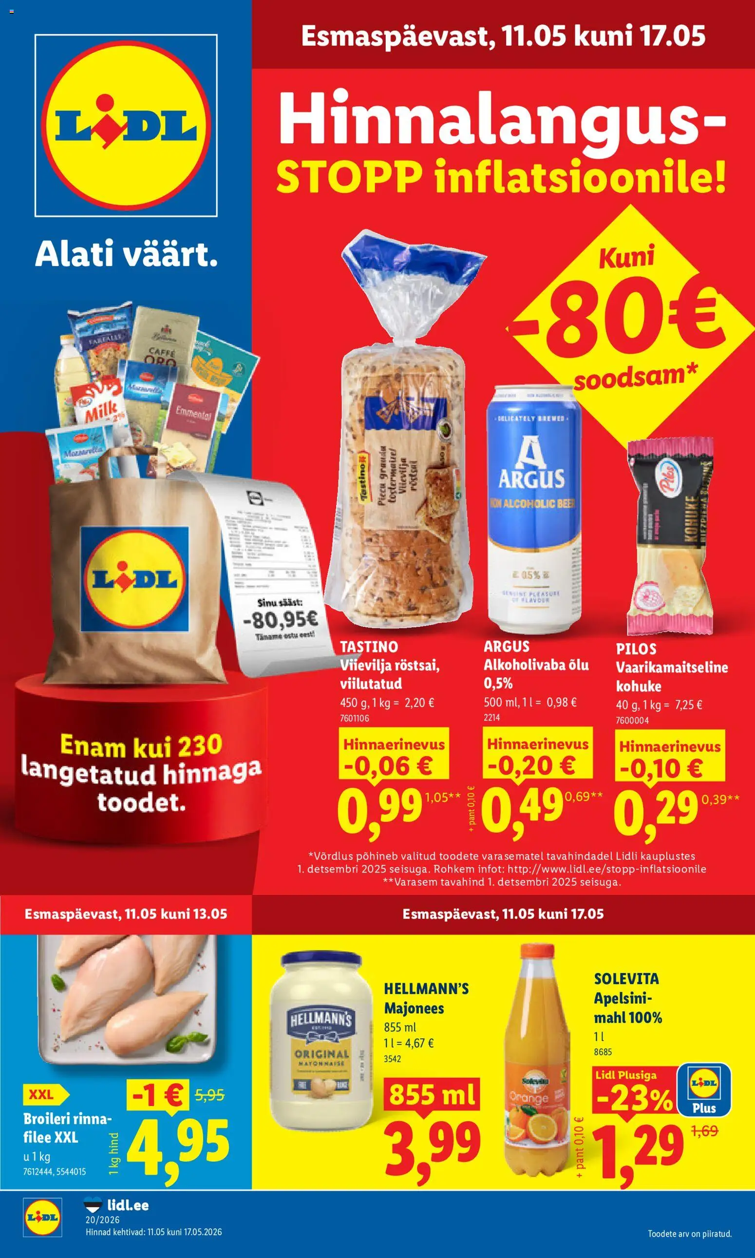 Lidl kliendilehe eelvaade alates 11.05.2026