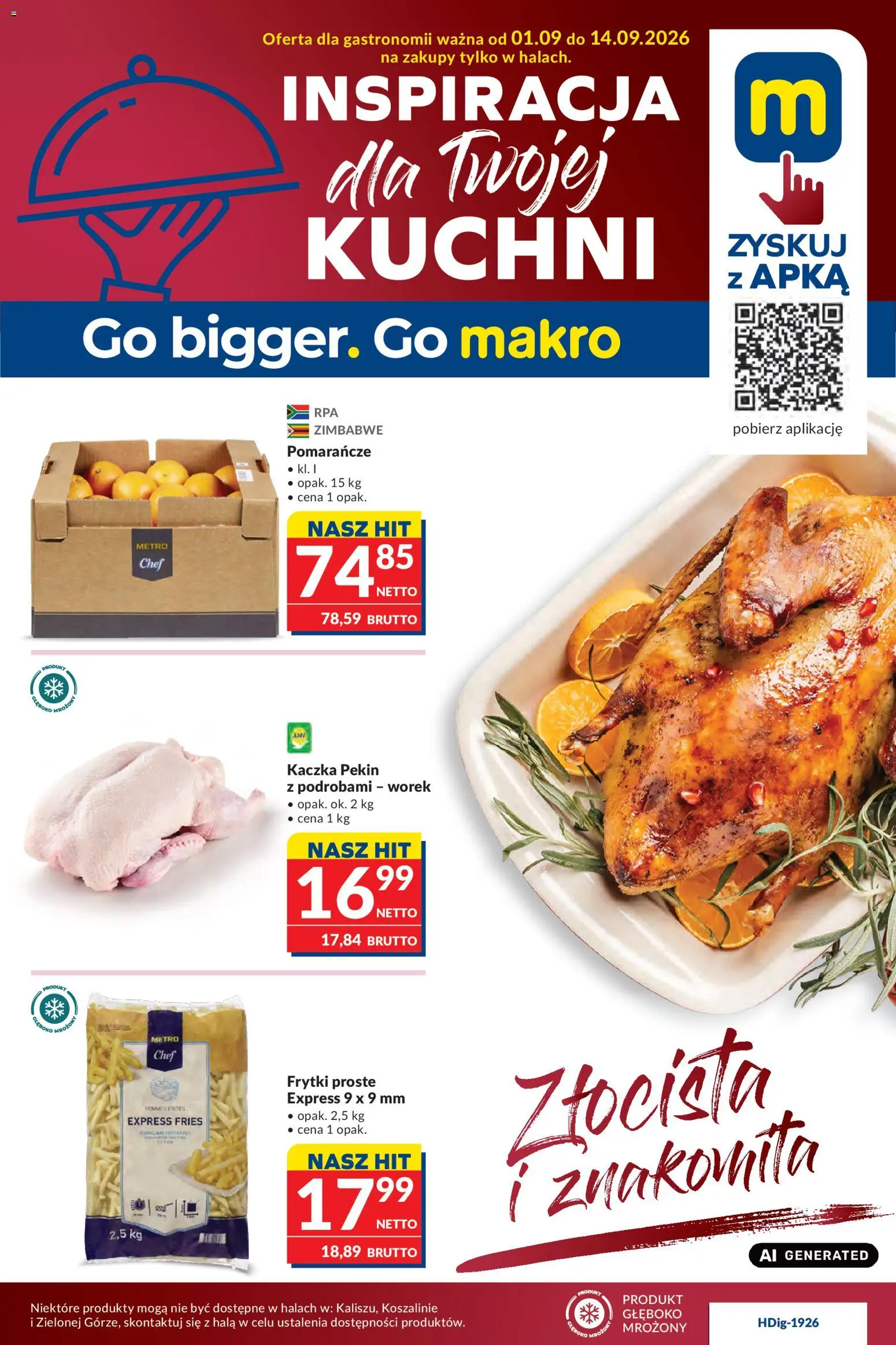 Pogląd gazetki "Makro gazetka - Oferta dla gastronomii" ze sklepu Makro ważnej od 01.09.2026