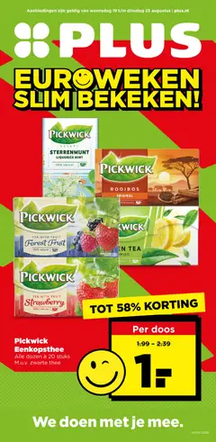 Voorbeeld van Plus folder week 34 van winkel Plus geldig vanaf 19-08-2026