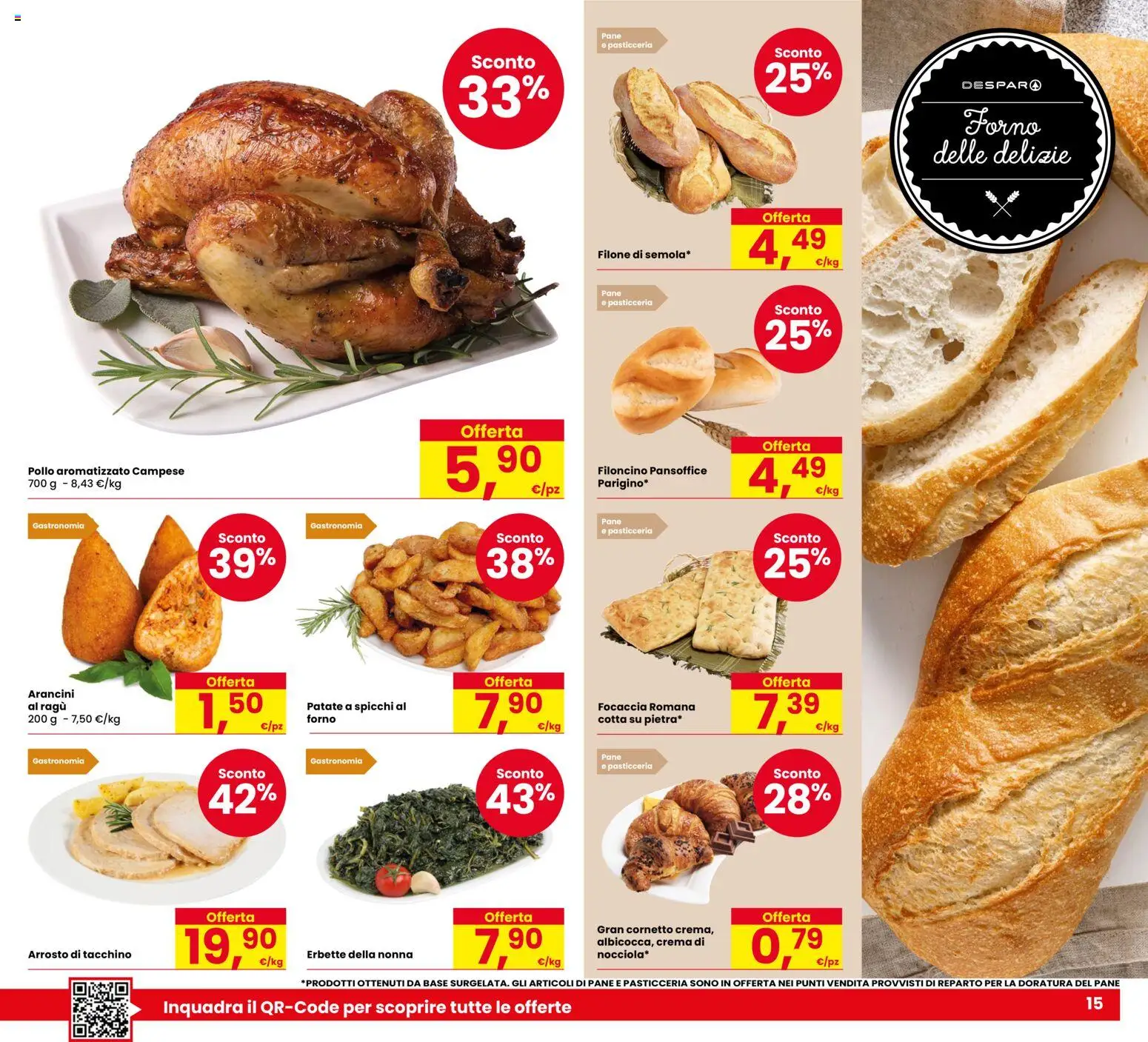 Anteprima dell'opuscolo Despar volantino Due Carrare dal negozio Despar valido da 22/10/2026 - Forno, Crema, Focaccia, Pane, Ragú, Tacchino, Patate, Arrosto