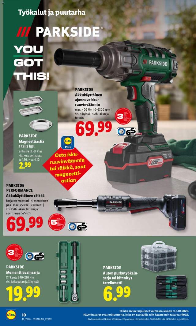 Uusi Lidl tarjouslehti alkaen 01/10