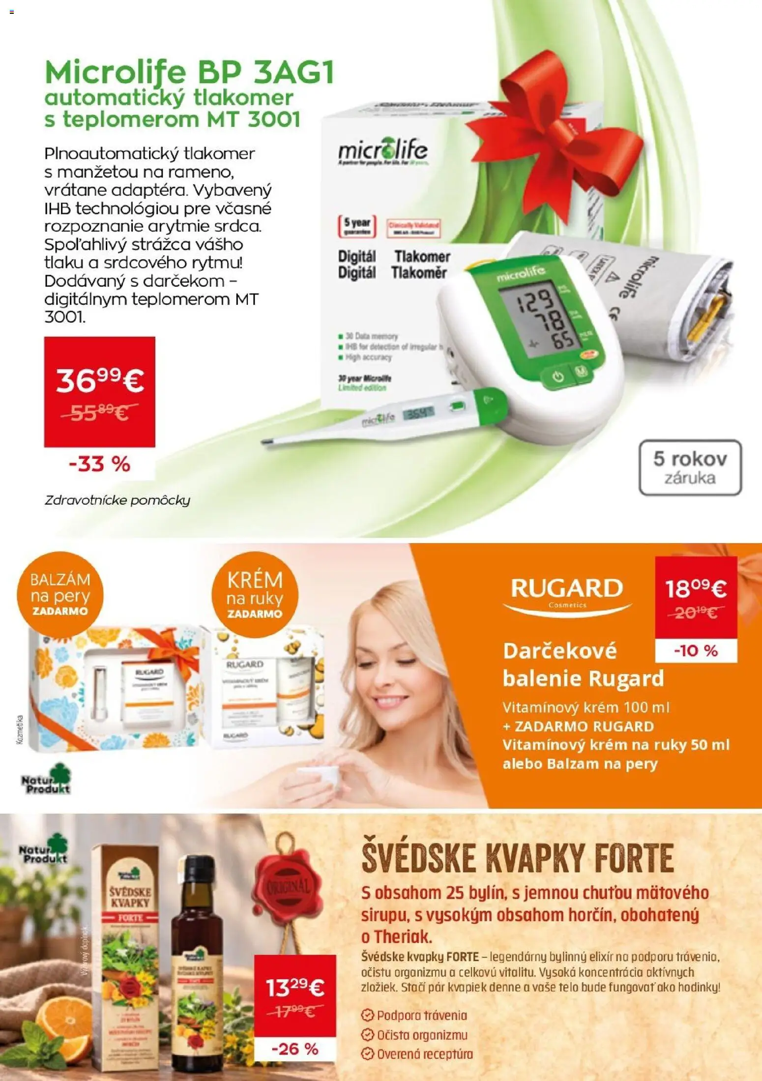 Náhľad Schneider lekáreň letáku platného od 01.11.2026 - Hodinky, Tlakomer, Krém, Krém na ruky