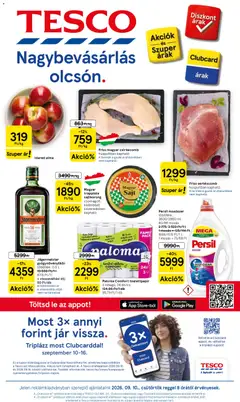 Tesco - Tesco aktuális akciós újság megtekintése, amely érvényes 2026.09.10.-től