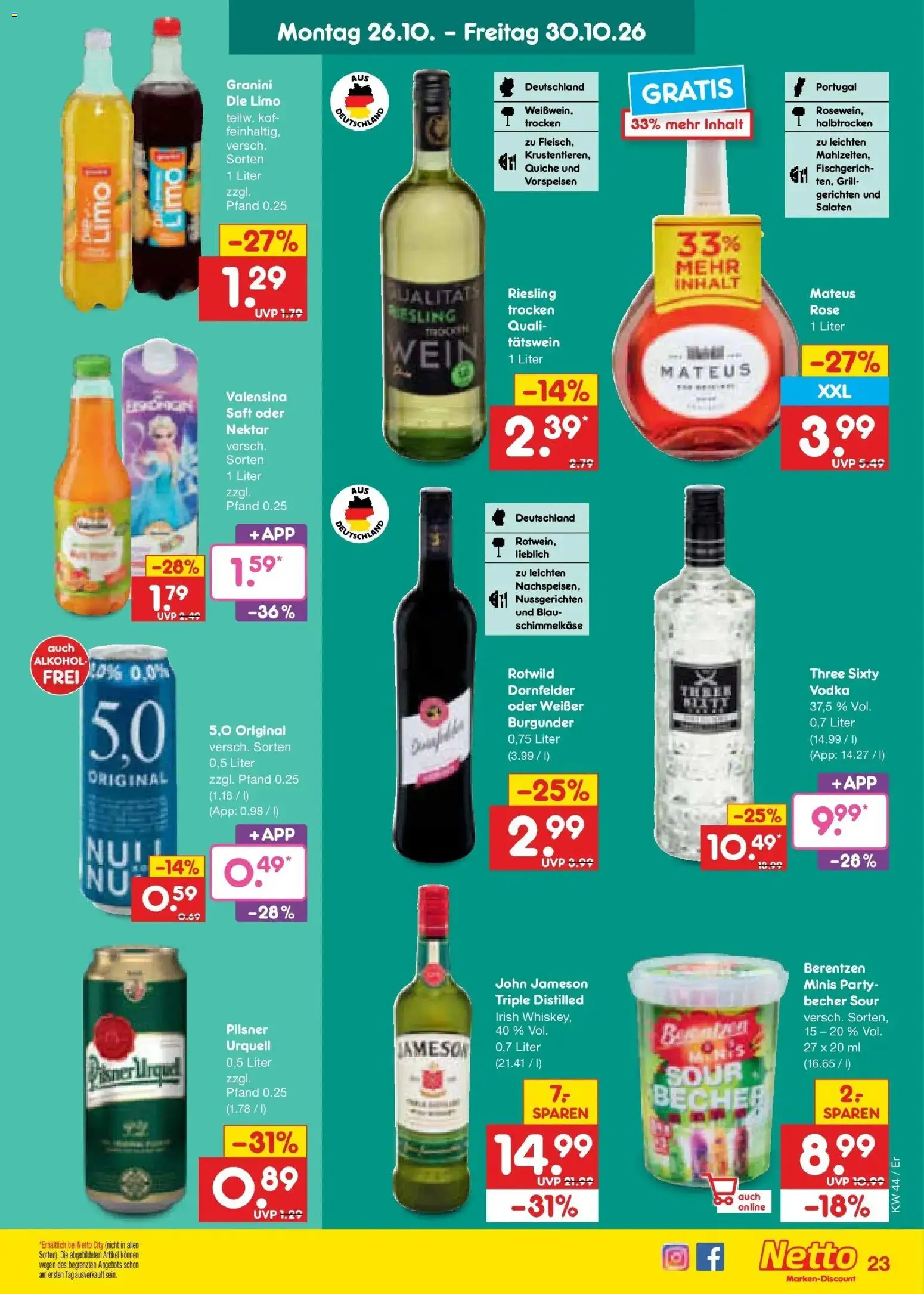 Vorschau von dem Prospekt des Geschäftes Netto Marken-Discount, gültig ab dem 26.10.2026