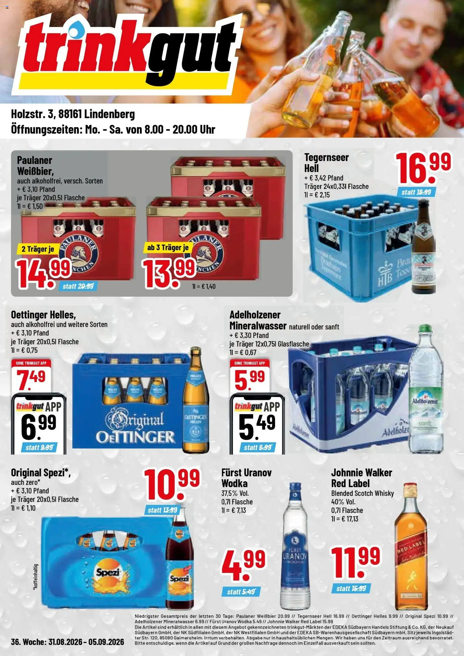 Vorschau von dem Prospekt des Geschäftes Trinkgut, gültig ab dem 31.08.2026