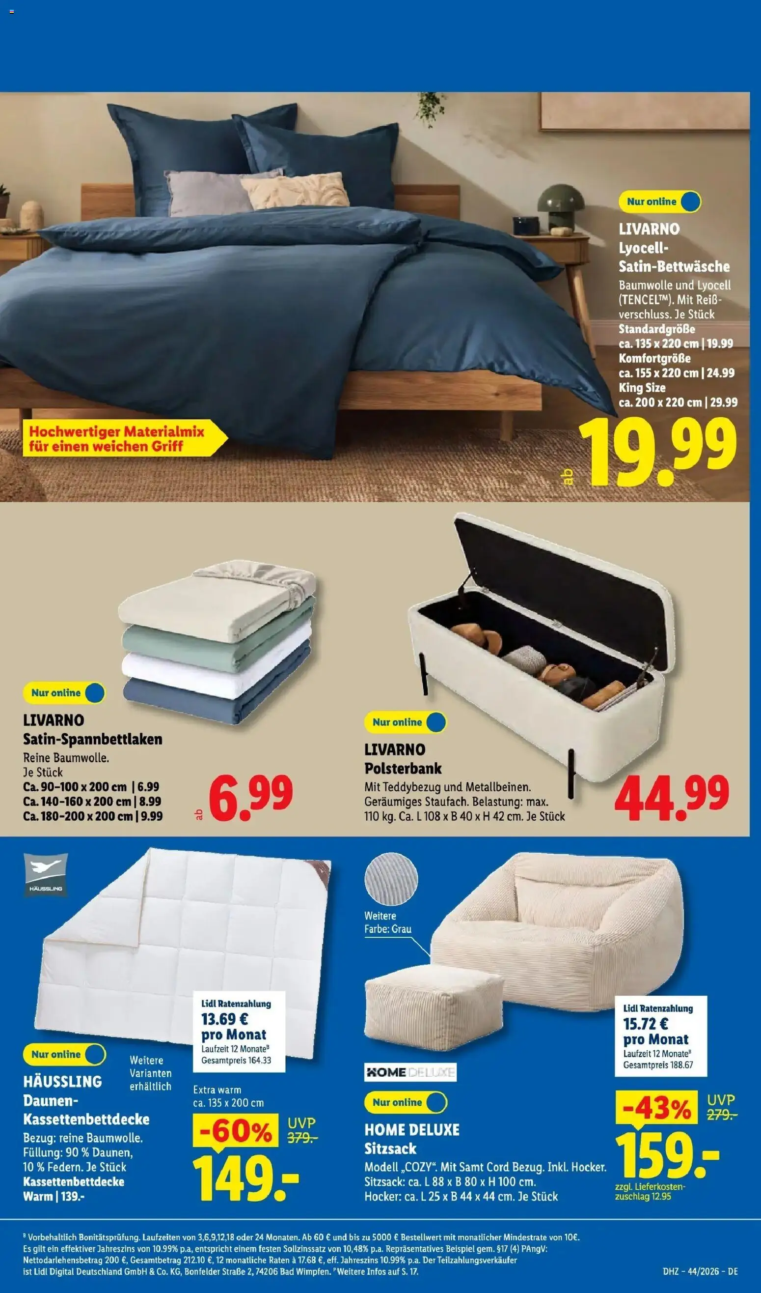 Vorschau von dem Prospekt des Geschäftes Lidl, gültig ab dem 26.10.2026 - Bad, Sitzsack, Hocker
