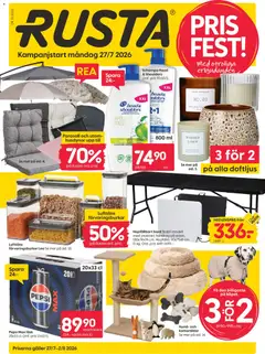 Förhandsgranska reklamblad Rusta erbjudanden från butik Rusta gäller från 27/07/2026