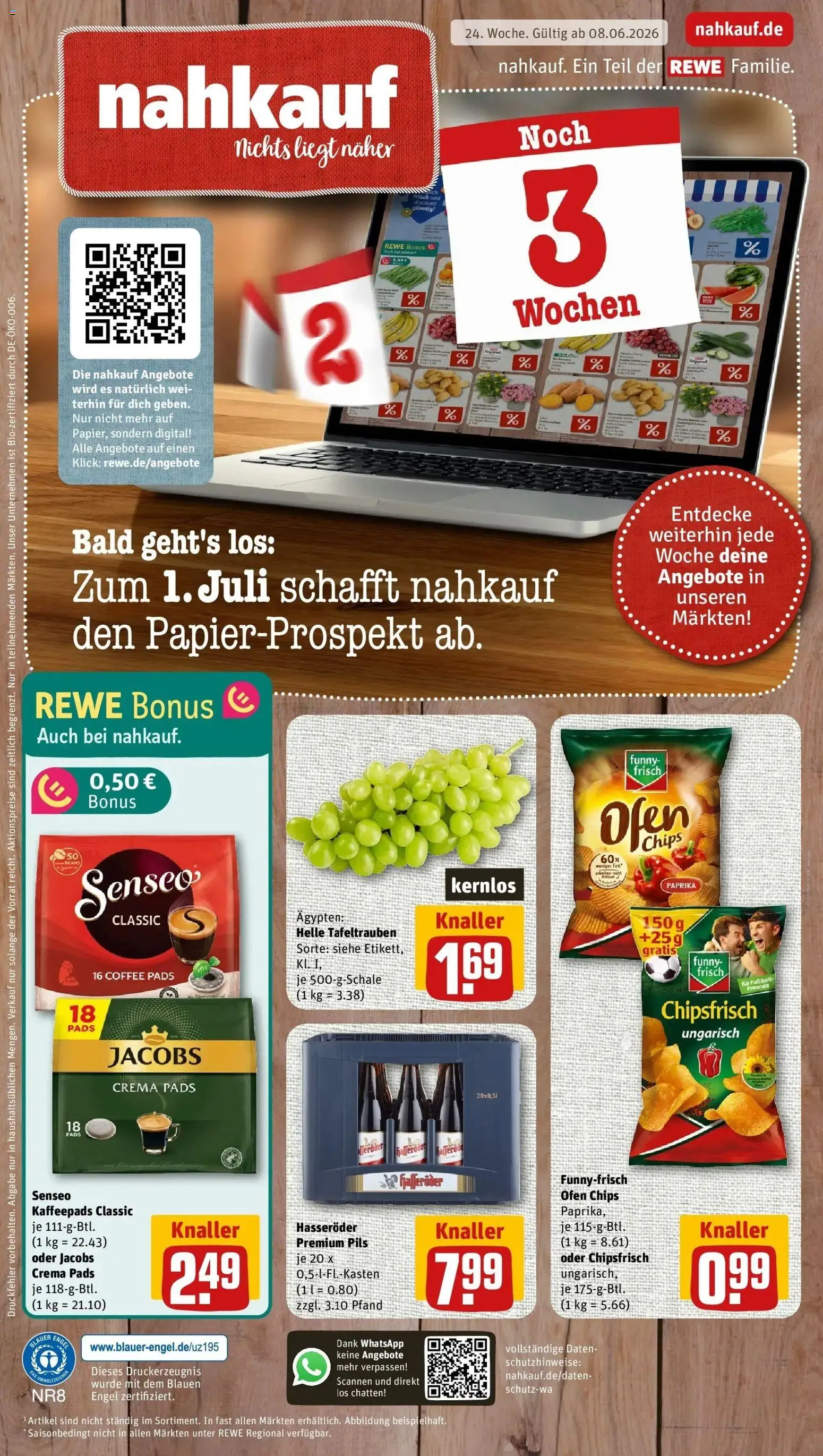 Vorschau von dem Prospekt des Geschäftes Rewe, gültig ab dem 08.06.2026