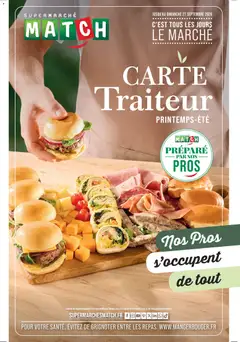 Prévisualisation de Match Supermarché - CARTE Traiteur du magasin Match Supermarché formulaire valide 31/03/2026