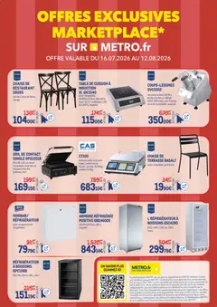 Prévisualisation de METRO Offres exclusives Marketplace du magasin METRO formulaire valide 16/07/2026