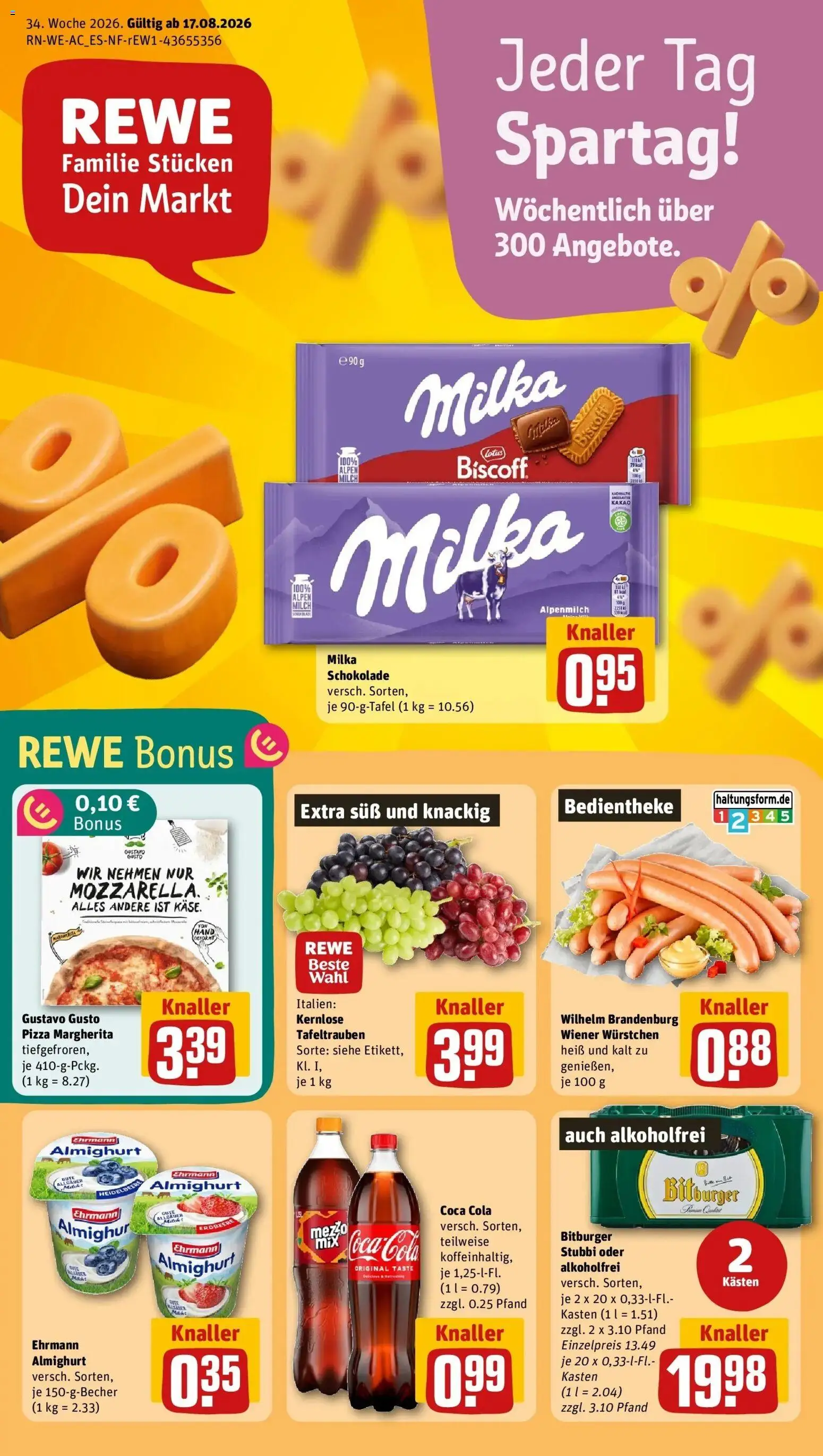 Vorschau von dem Prospekt des Geschäftes Rewe, gültig ab dem 17.08.2026