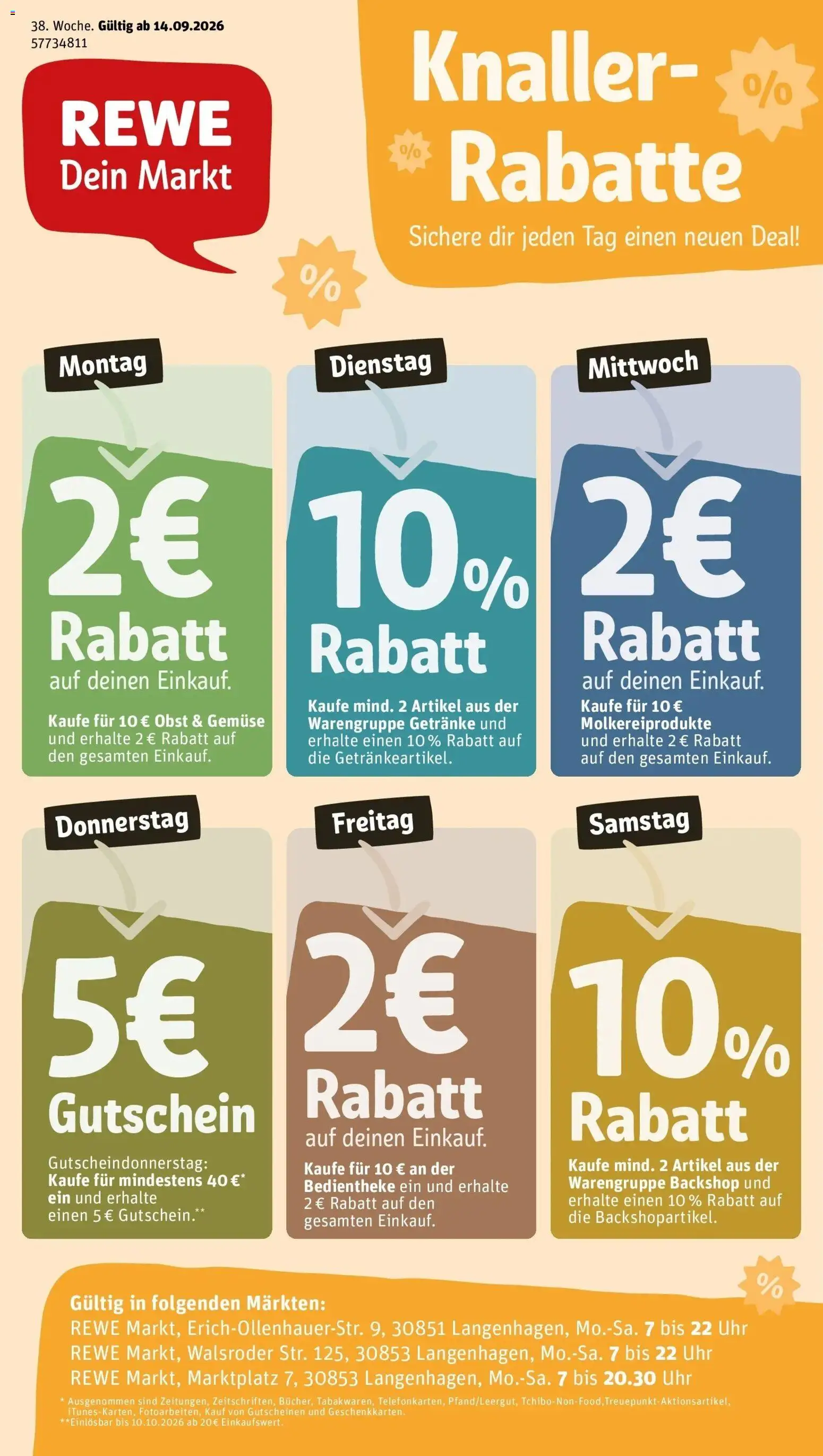 Vorschau von dem Prospekt des Geschäftes Rewe, gültig ab dem 14.09.2026