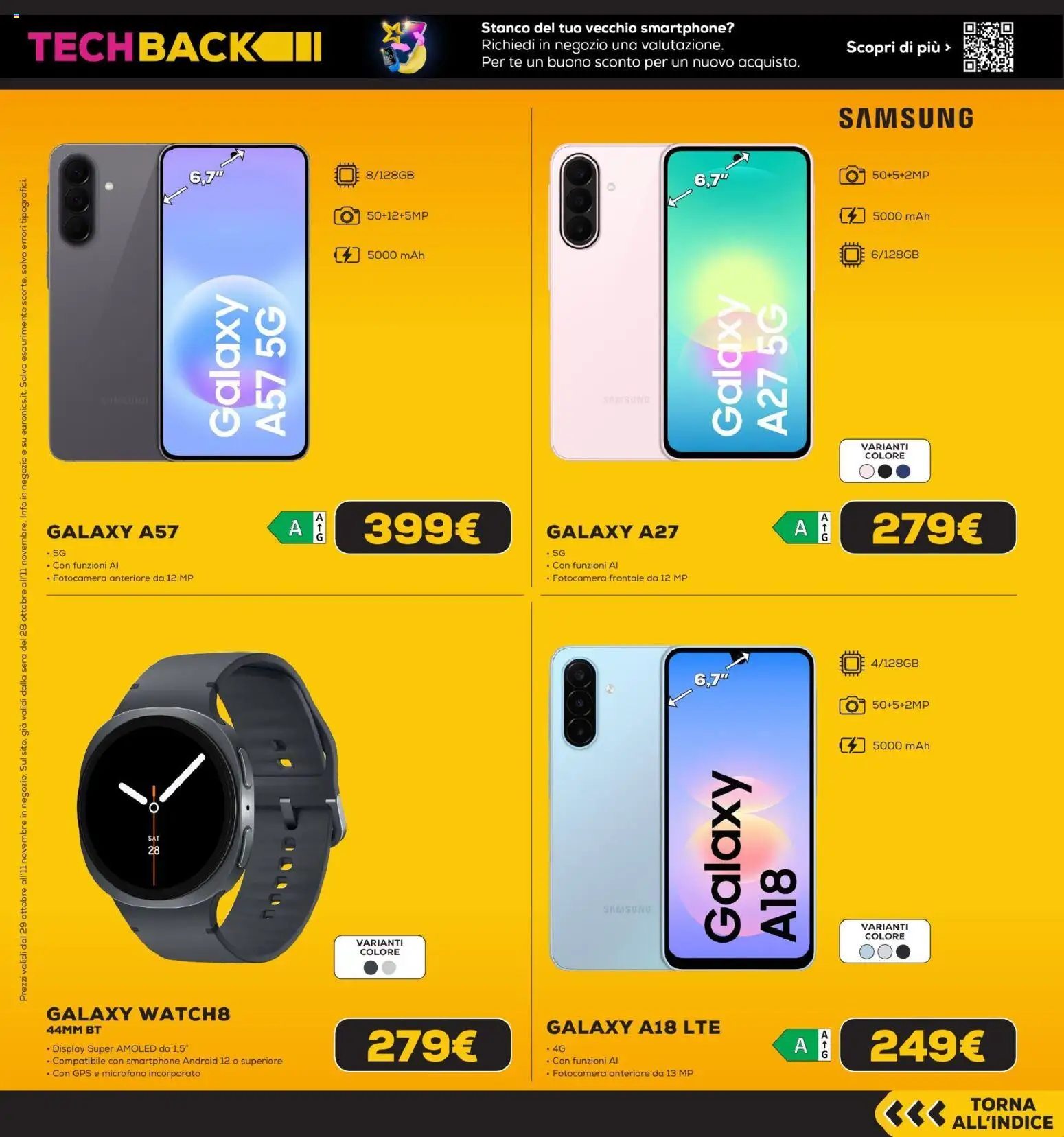 Anteprima dell'opuscolo Euronics Black Friday dal negozio Euronics valido da 29/10/2026 - Samsung, Smartphone, Fotocamera, Microfono, Tè