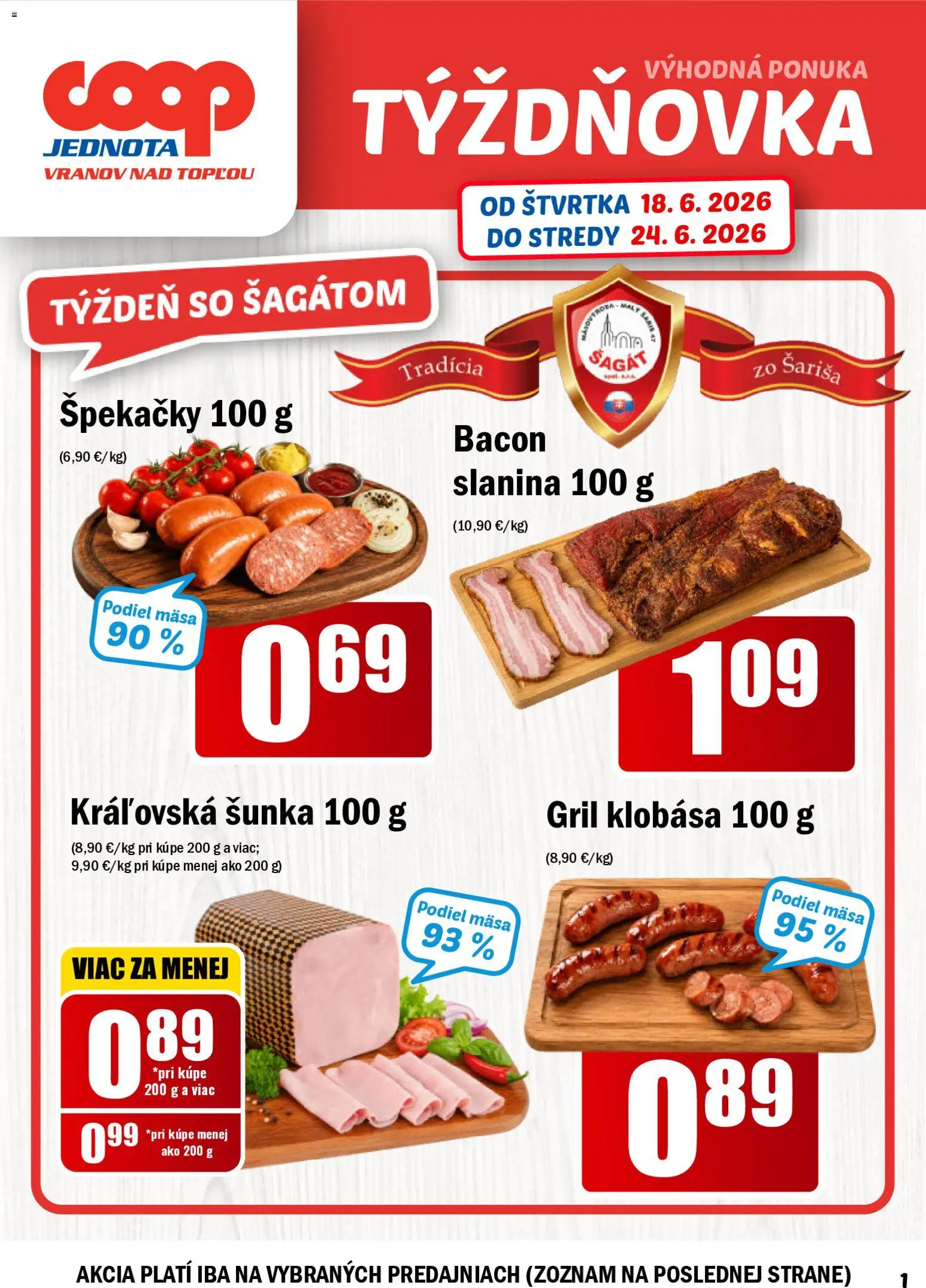 Náhľad COOP Jednota letáku platného od 18.06.2026