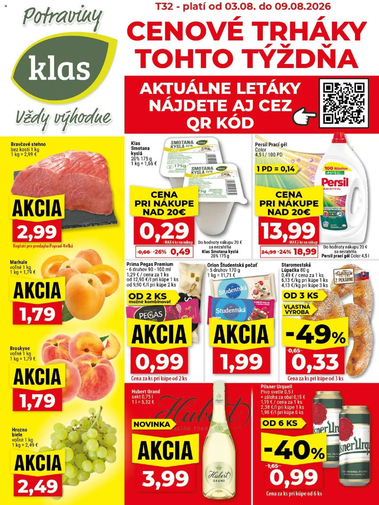 Náhľad Klas letáku platného od 03.08.2026