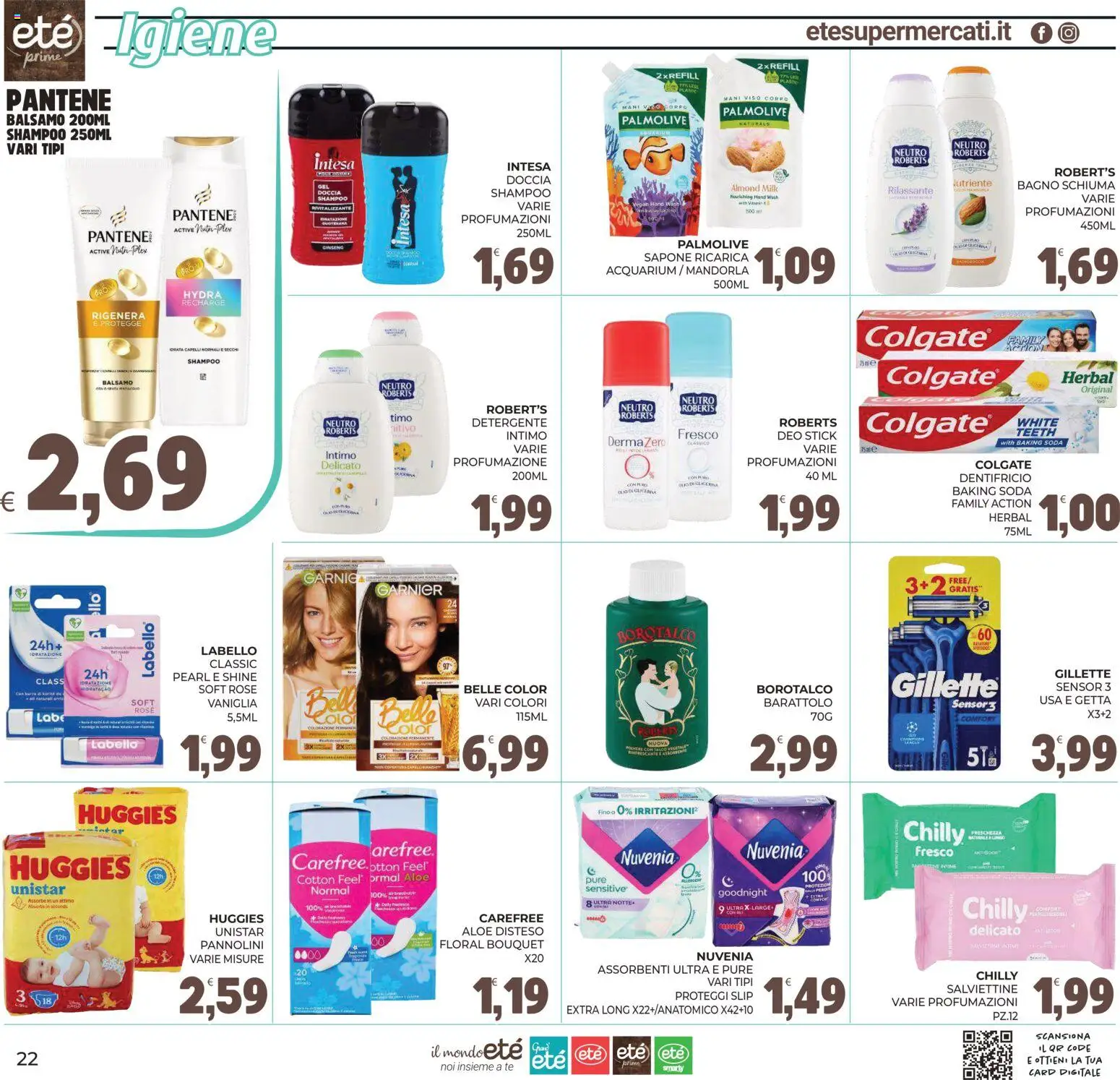 Anteprima dell'opuscolo Eté volantino Prime dal negozio Eté valido da 23/10/2026 - Shampoo, Vaniglia, Sapone, Pannolini, Slip, Detergente, Schiuma, Proteggi slip