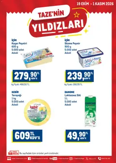 Metro Metro - Taze'nin Yıldızları 19.10.2026 - Broşürünün önizlemesi