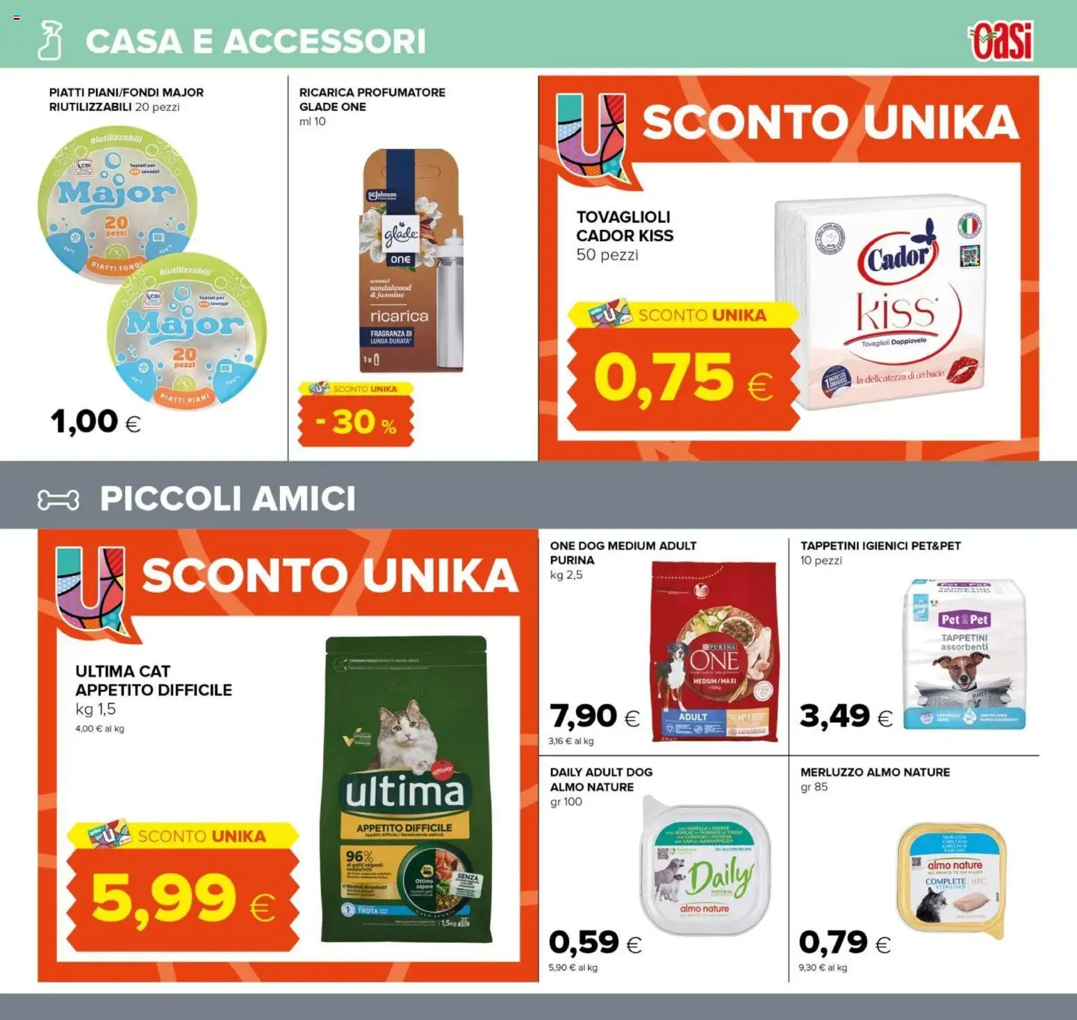 Anteprima dell'opuscolo Oasi volantino Roma dal negozio Oasi valido da 04/09/2026 - Piatti, Merluzzo, Trota, Assorbenti, Fragranza
