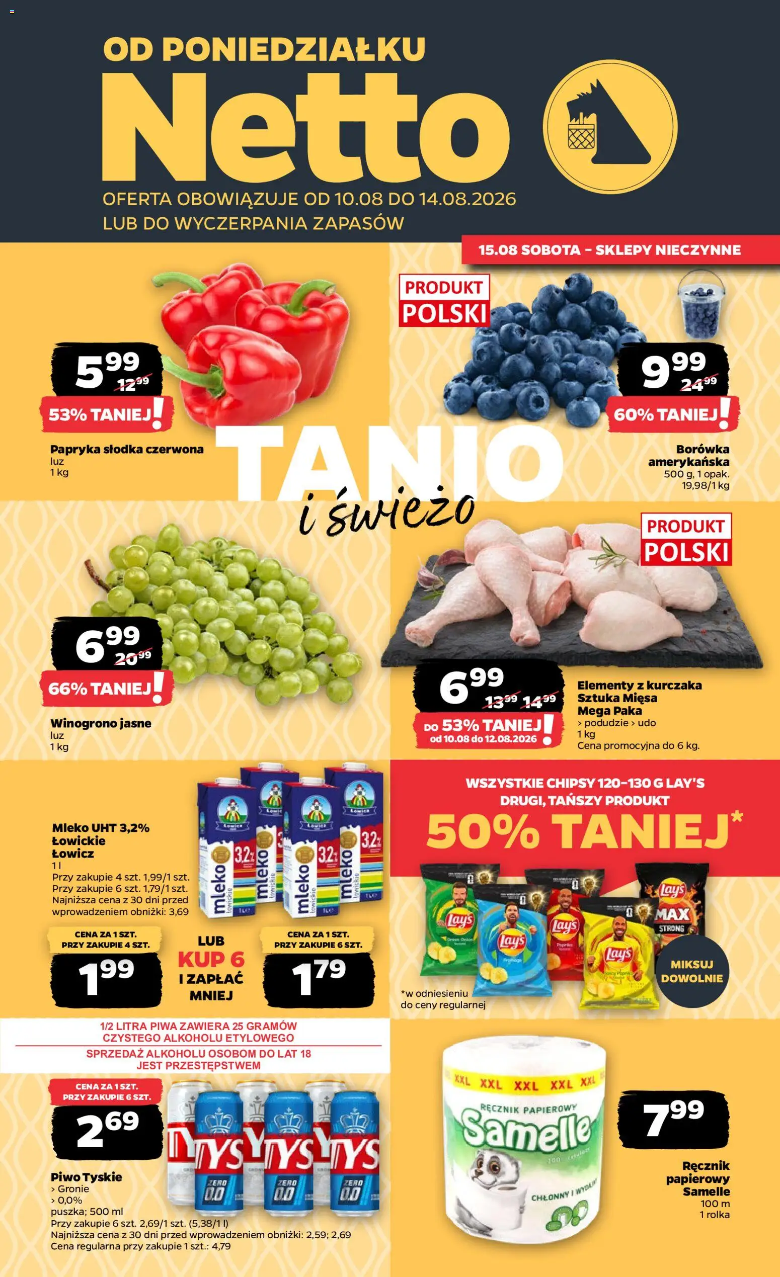 Pogląd gazetki "Netto gazetka od poniedziałku" ze sklepu Netto ważnej od 10.08.2026