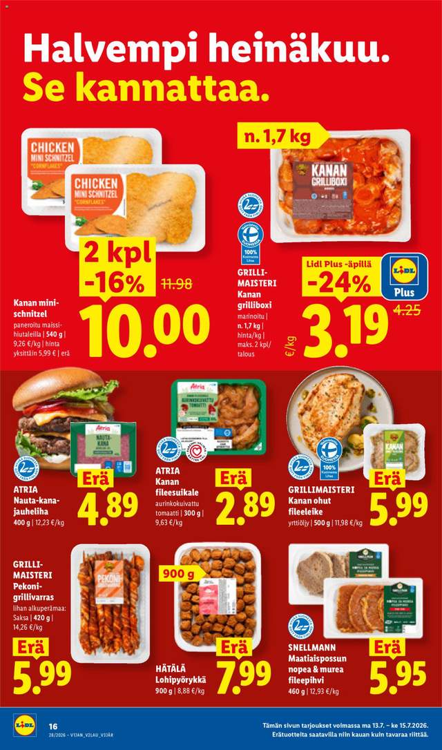 Uusi Lidl tarjouslehti alkaen 09/07