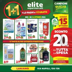 Anteprima dell'opuscolo Elite Supermercati volantino Lariano dal negozio Elite Supermercati valido da 02/10/2026
