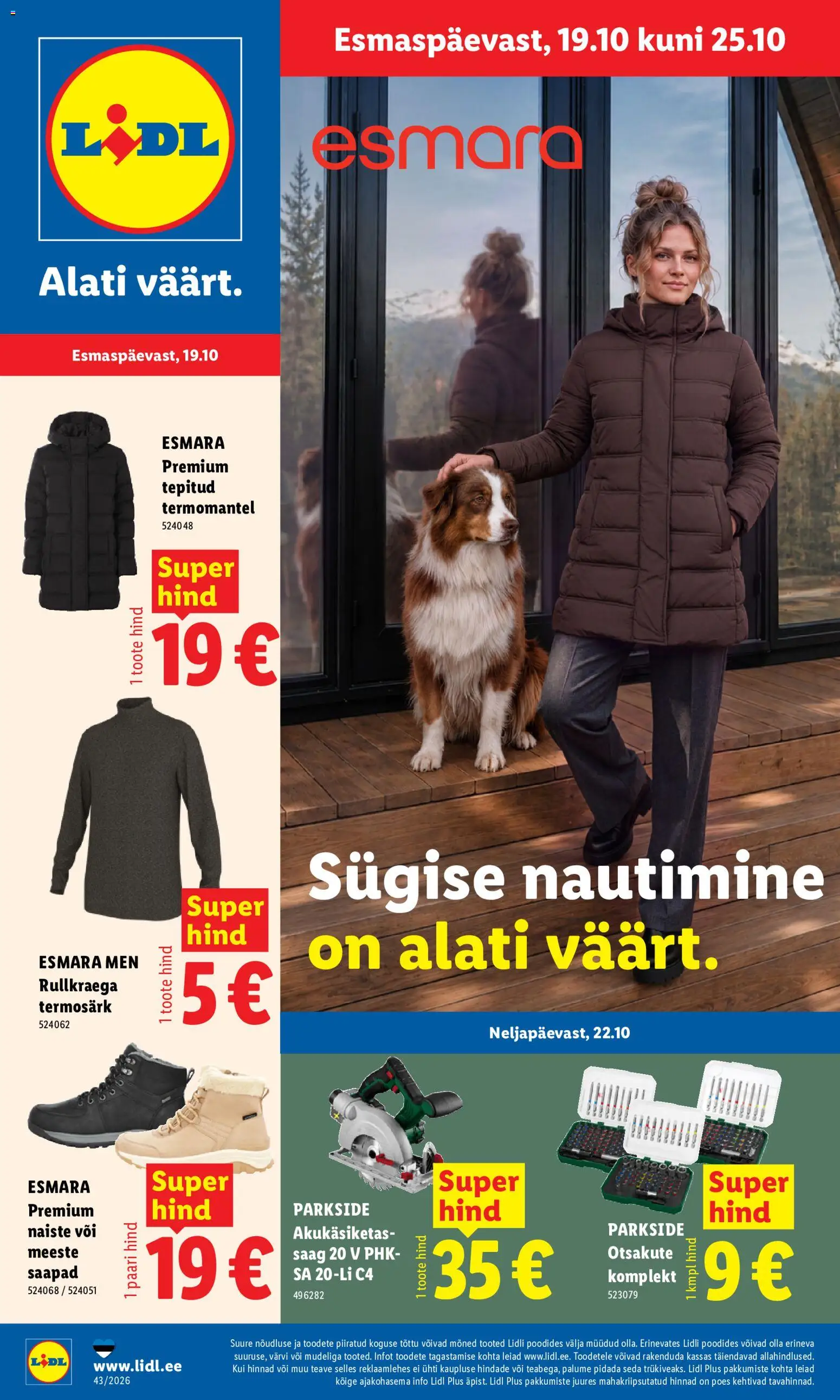 Lidl kliendilehe eelvaade alates 19.10.2026