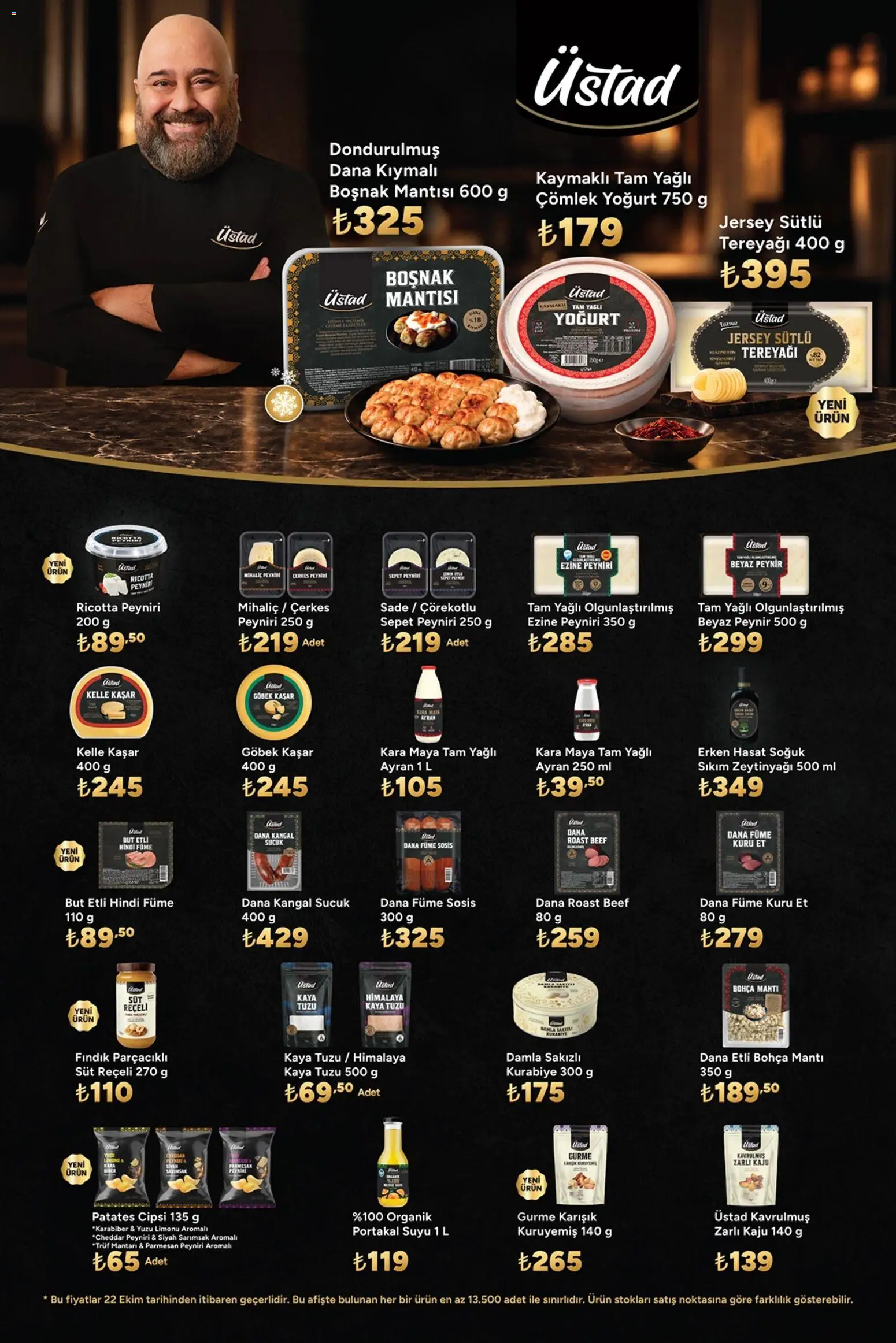 A101 A101 - Katalog Aldın Aldın 22.10.2026 - Broşürünün önizlemesi - Kurabiye, Tereyağı, Patates, Portakal, Yoğurt, Sepet, Hindi füme, Dana but
