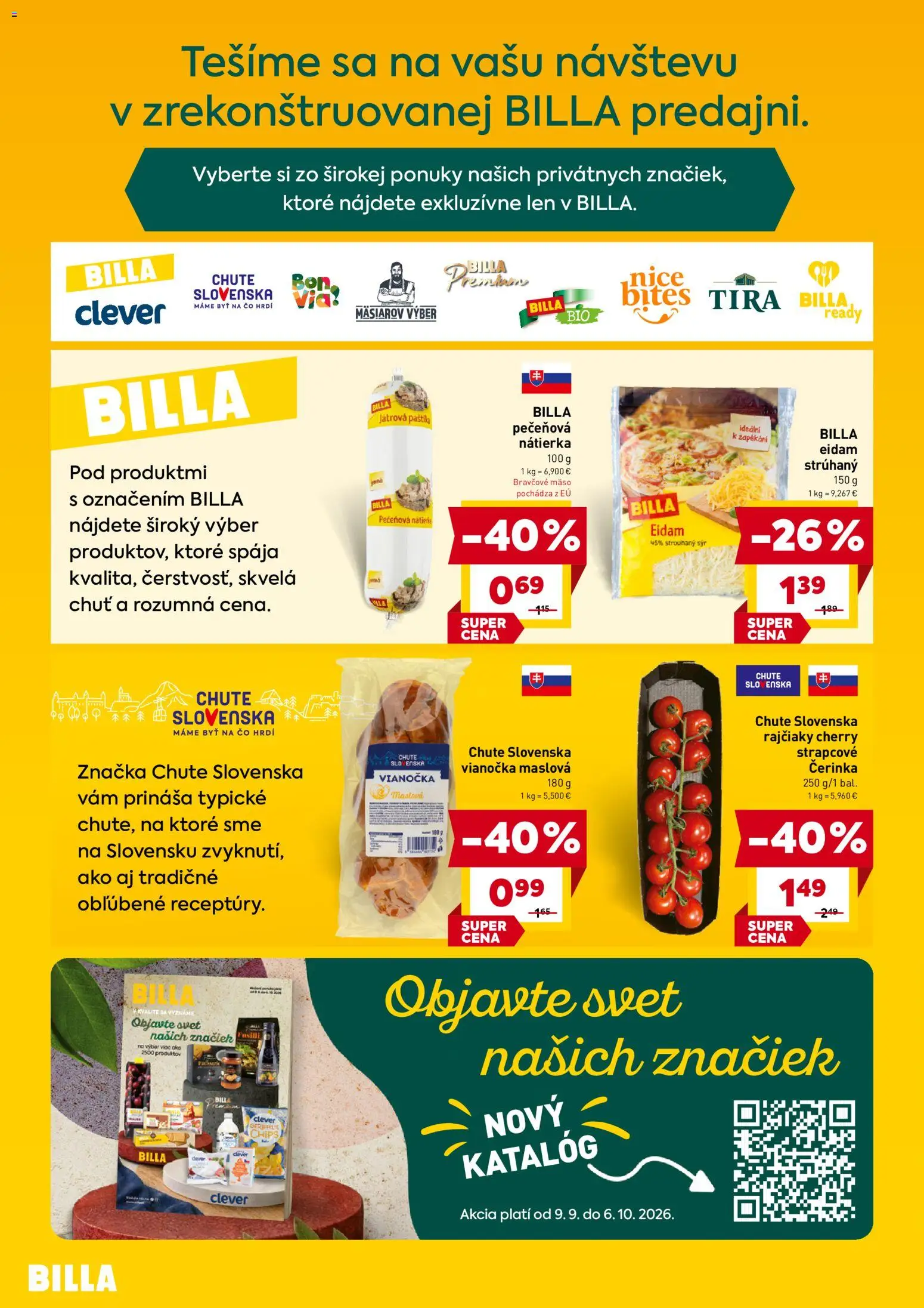 Náhľad Billa letáku platného od 16.09.2026