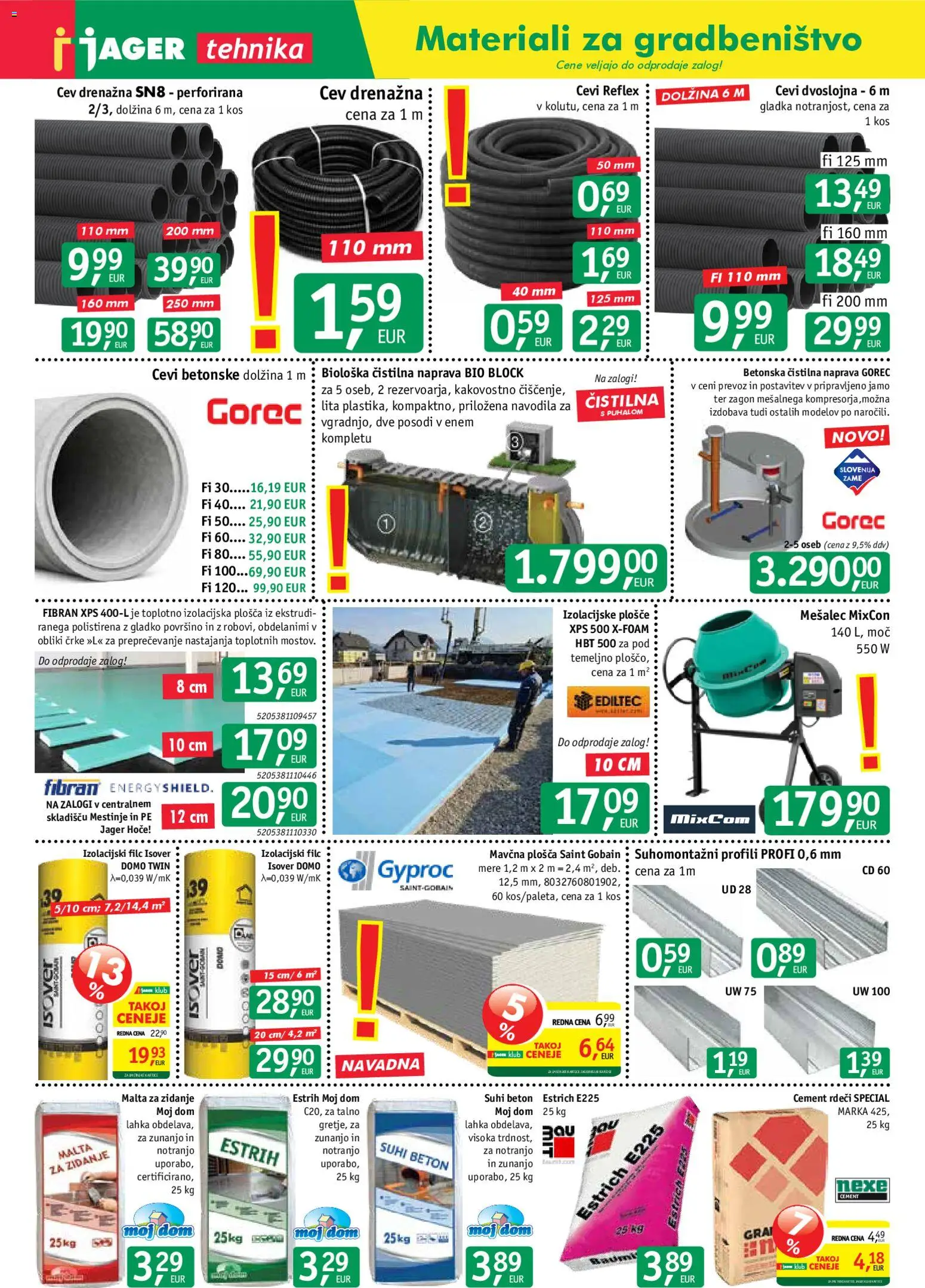 Predogled kataloga iz trgovine Jager veljaven od 10.06.2026 - Kos, Cement, Beton, Mešalec