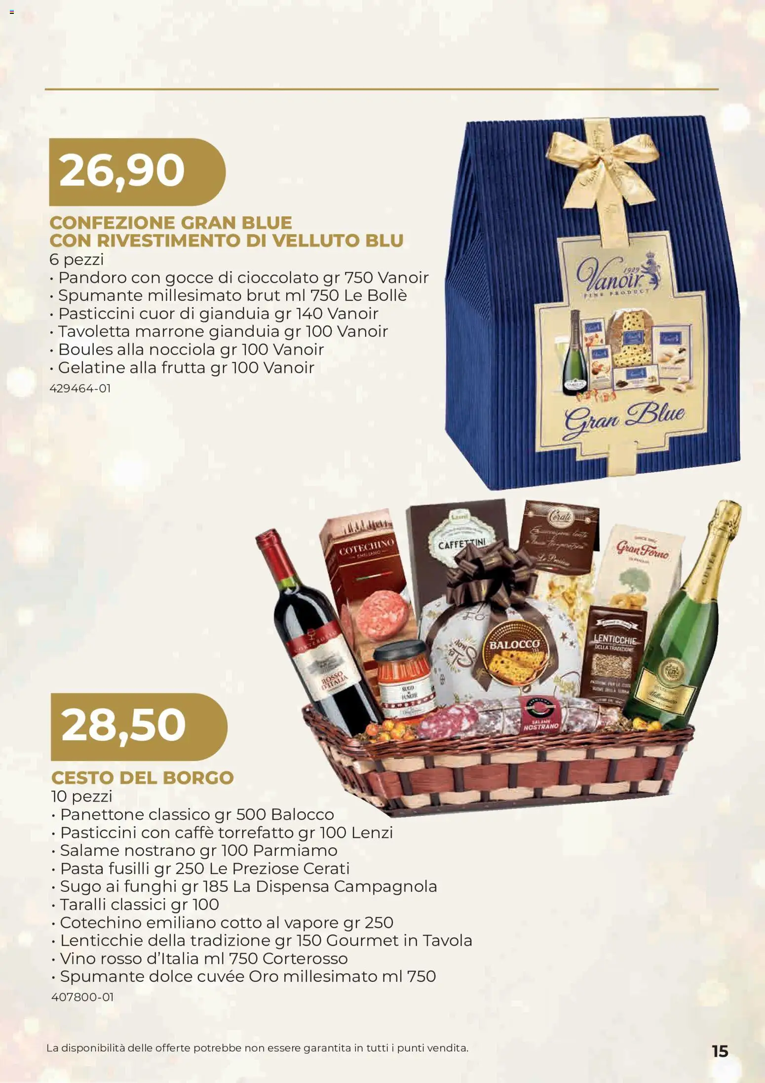 Anteprima dell'opuscolo Sogegross volantino Strenne dal negozio Sogegross valido da 27/10/2026 - Pasta, Panettone, Funghi, Cioccolato, Fusilli, Pasticcini, Spumante, Tavoletta