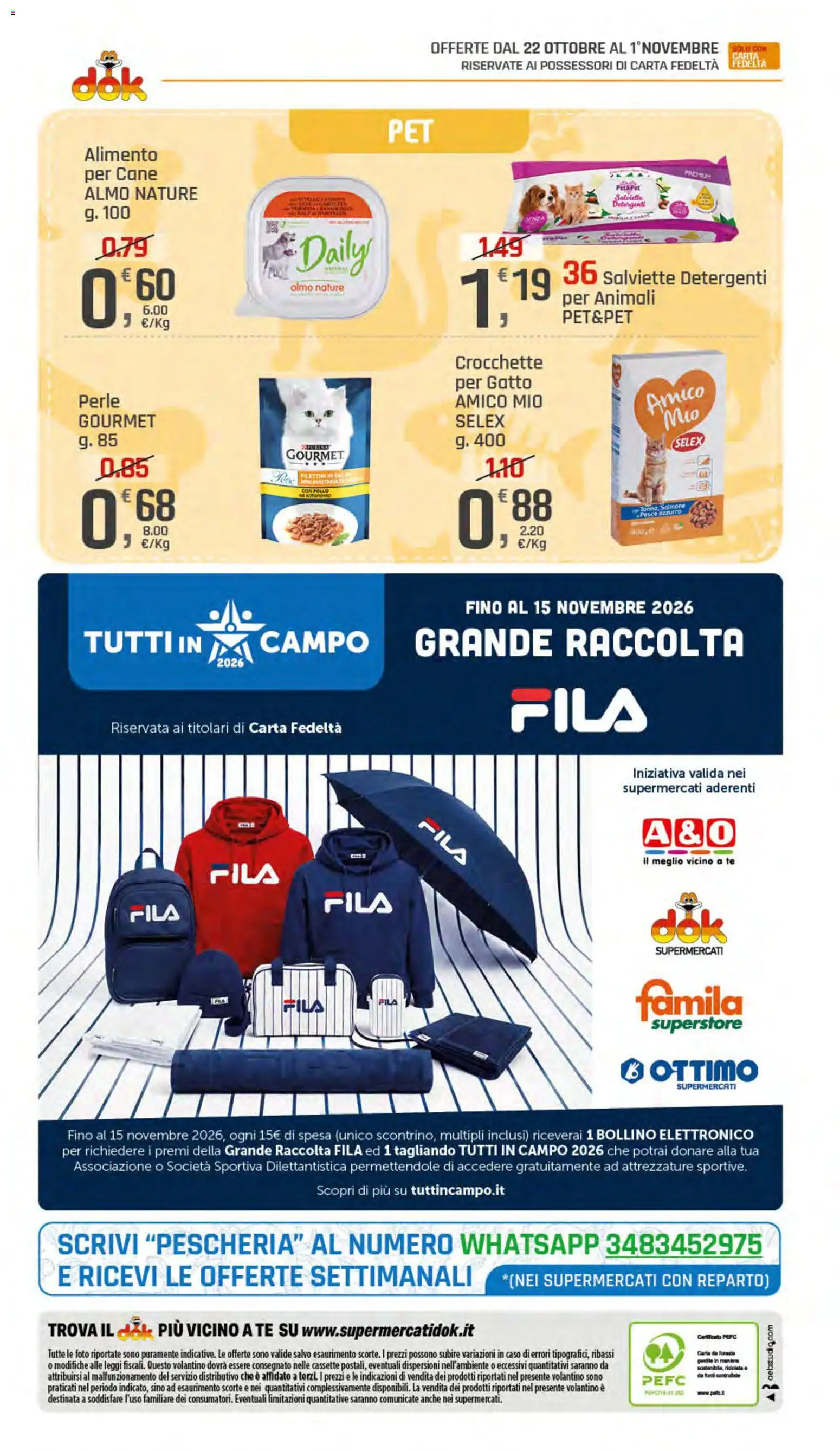 Anteprima dell'opuscolo DOK volantino dal negozio DOK valido da 22/10/2026 - Pesce, Pollo, Salmone, Tè, Crocchette