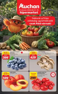 Auchan - Auchan Zöldség Gyümölcs ajánlatok megtekintése, amely érvényes 2026.08.13.-től
