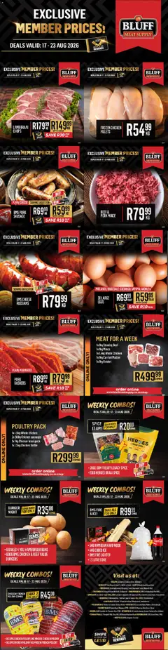 Preview of Bluff Meat Supply flyer valid from 17/08/2026