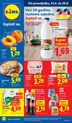 Pregled letka Lidl Katalog trgovine Lidl vrijedi od 24.08.2026