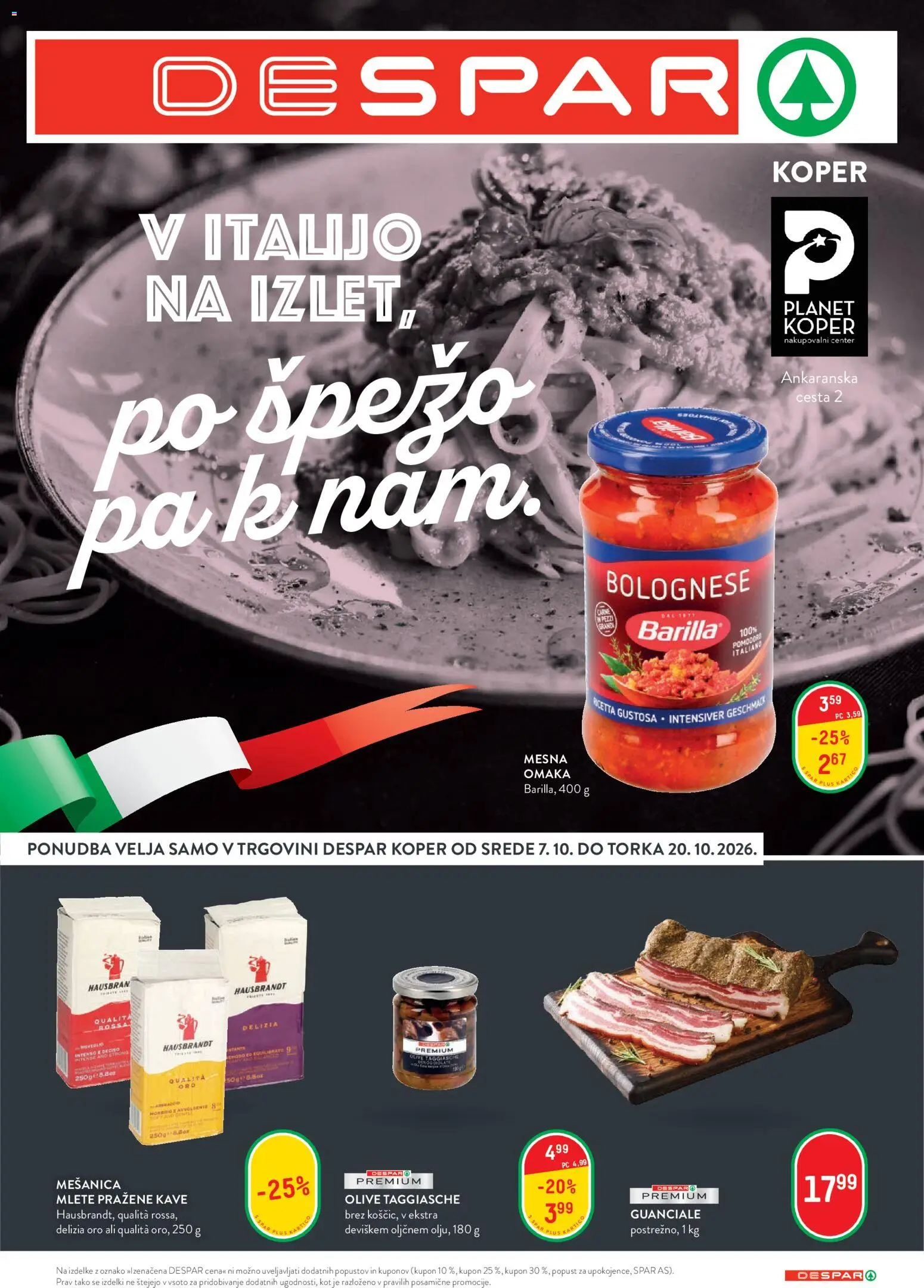 Predogled kataloga iz trgovine Spar veljaven od 07.10.2026 - Omaka, Olive