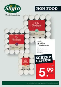 Voorbeeld van Sligro folder - Non food van winkel Sligro geldig vanaf 24-09-2026