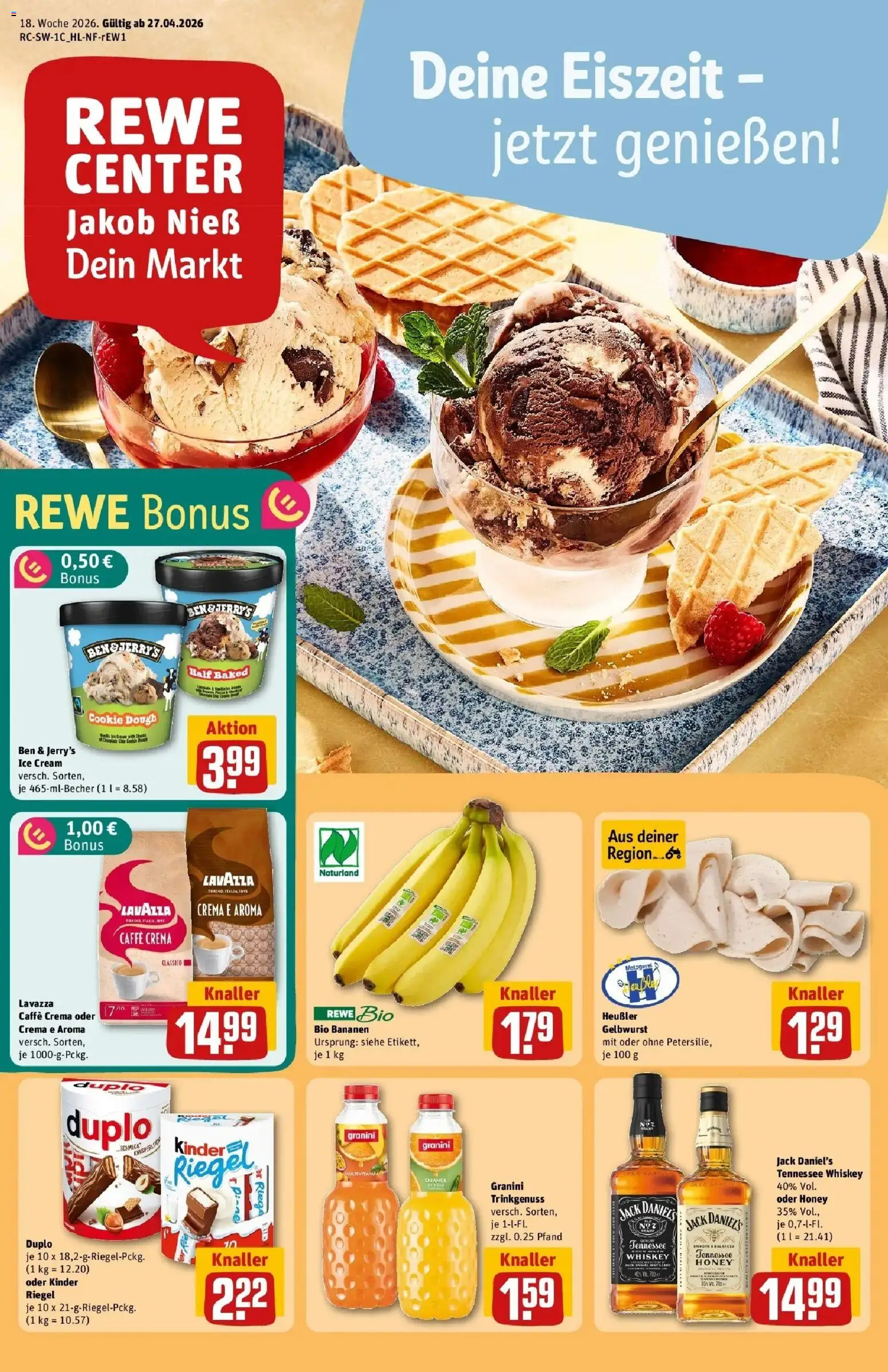 Vorschau von dem Prospekt des Geschäftes Rewe, gültig ab dem 27.04.2026